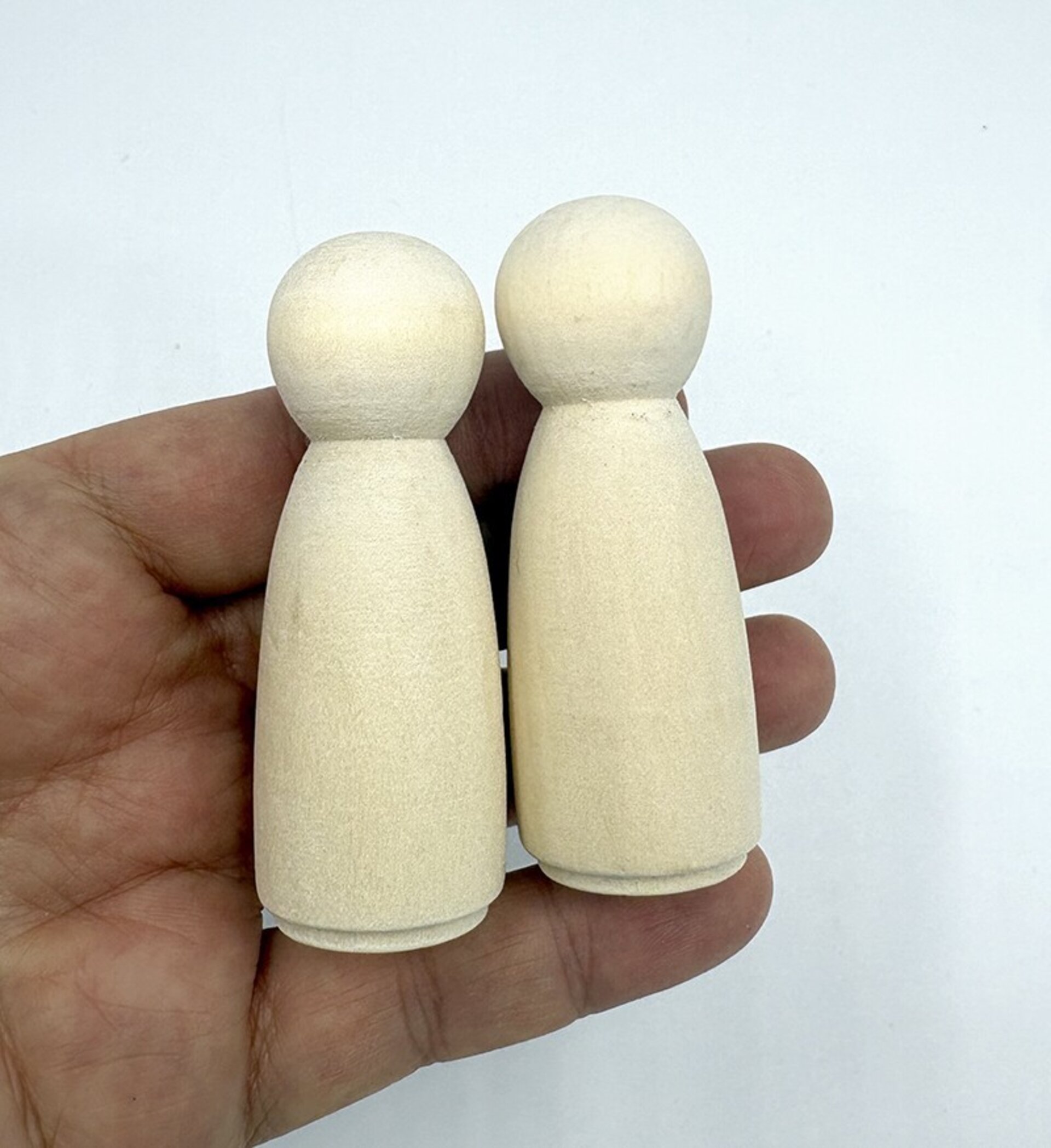 Pack de 2 figuras de madera de 6,5 cm sin pintar - Manualidades - 4