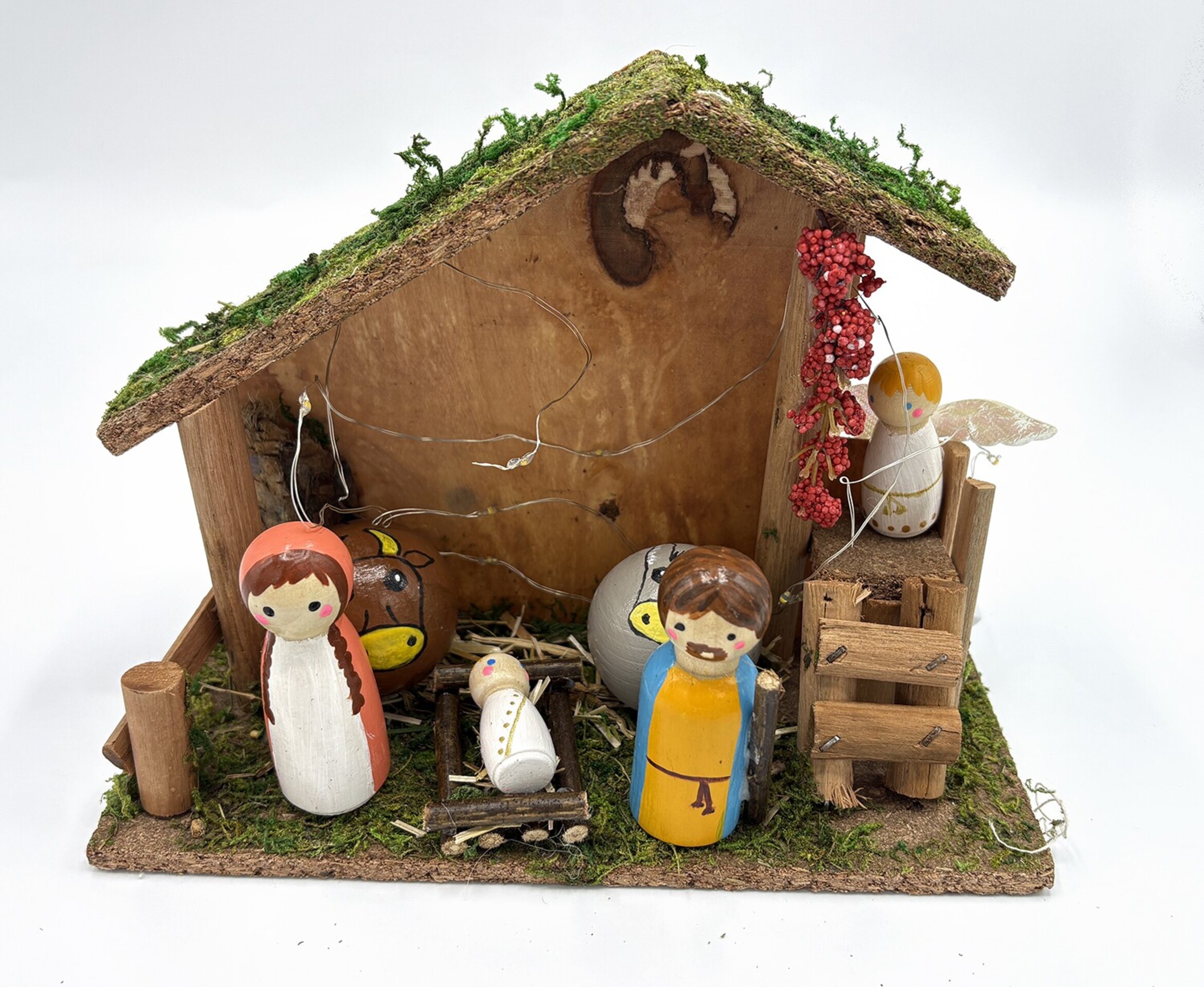 Pesebre de madera artesanal - 18