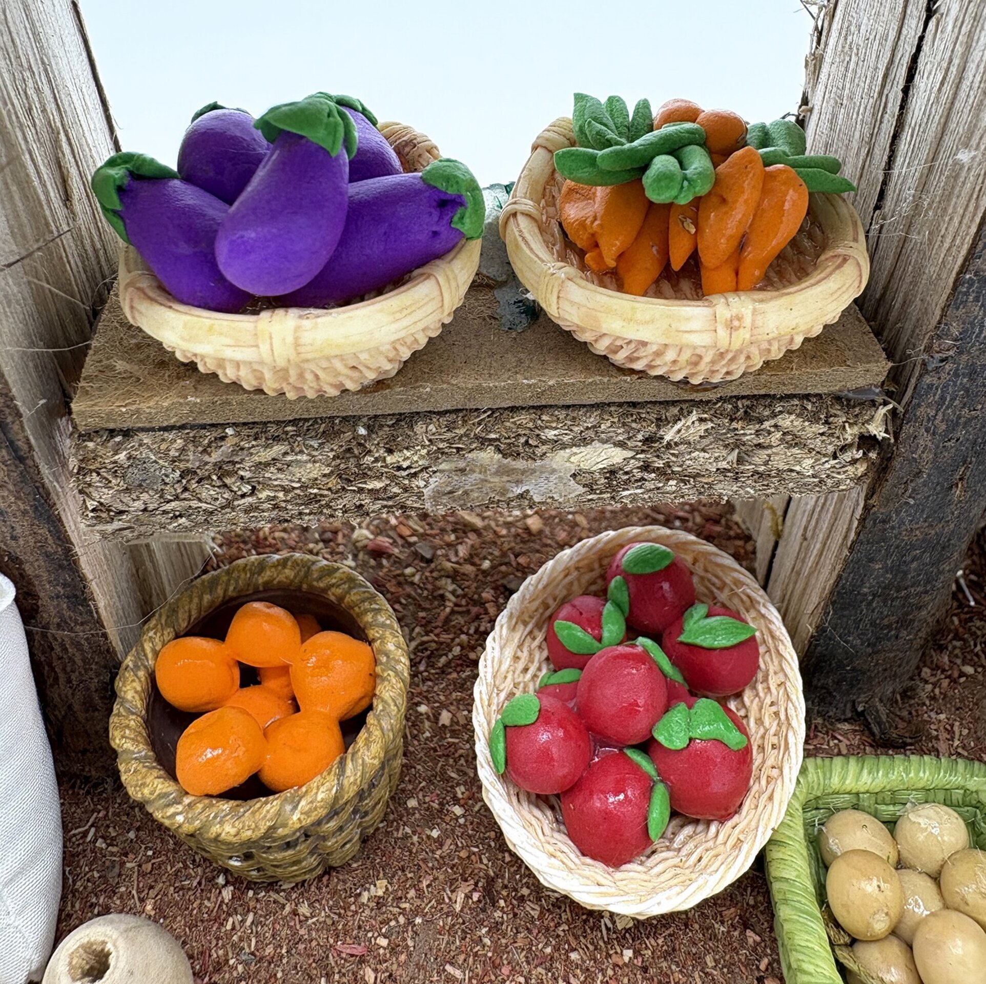 Complementos pesebre - Tienda frutería para belén - 8