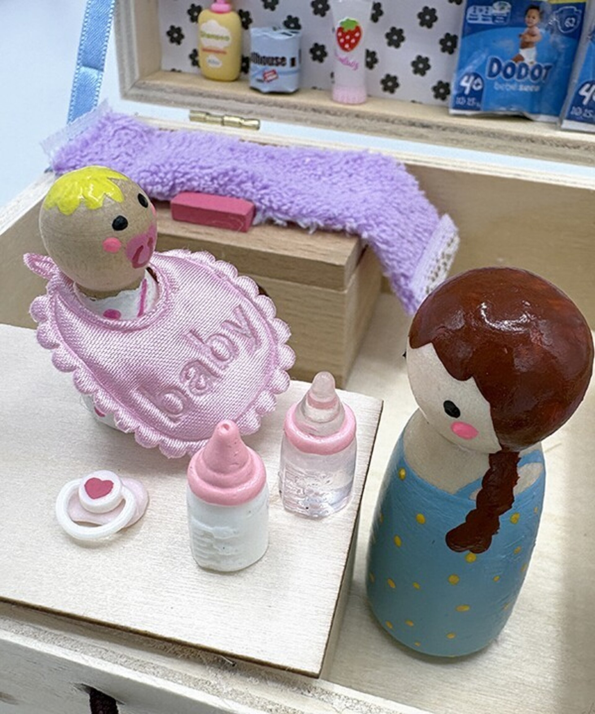 Mini Mundo en Cajita habitación de bebé - juguete hecho a mano - 7