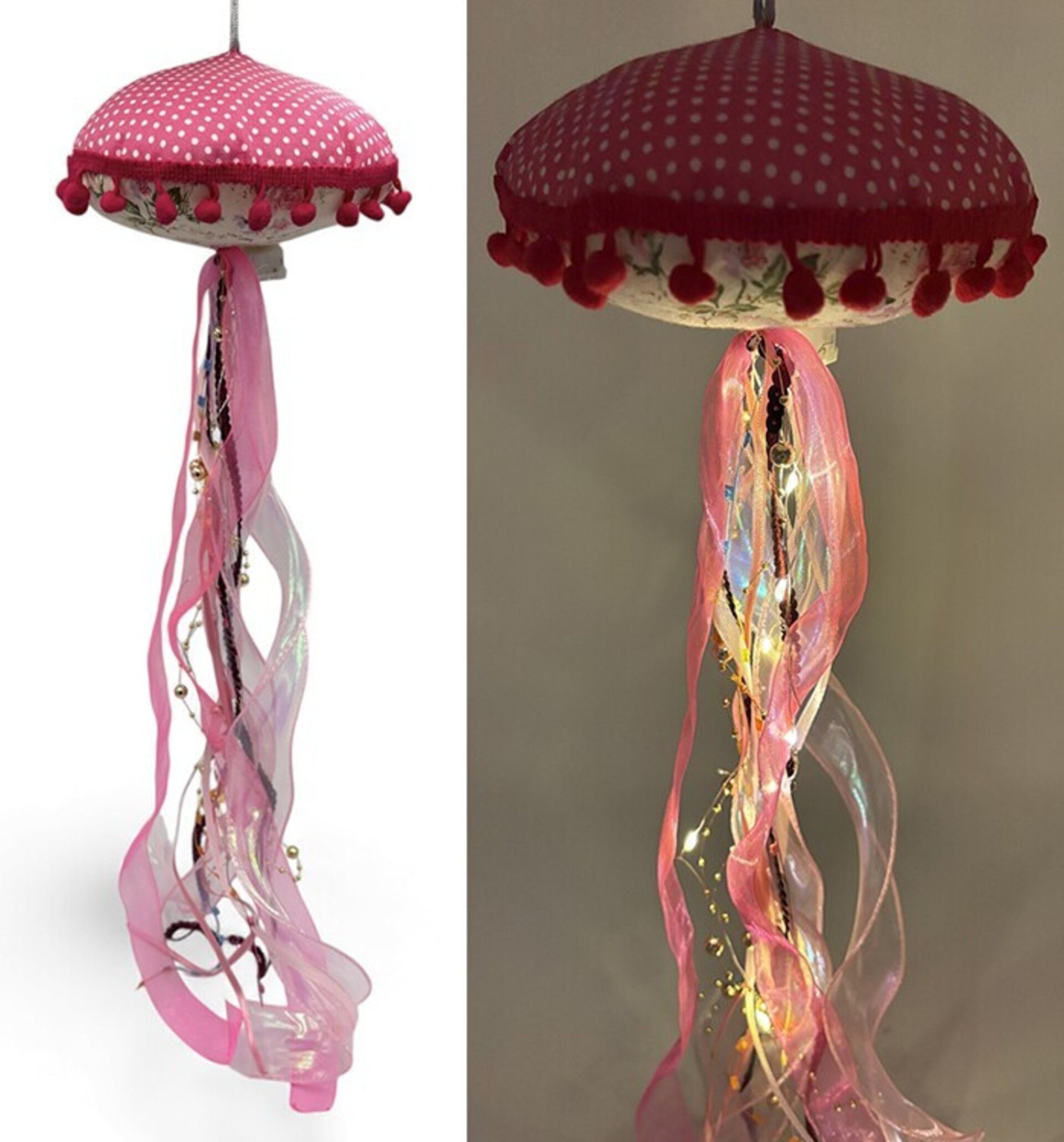 Medusas decorativas con luz LED hechas a mano – Punto de luz infantil - 7