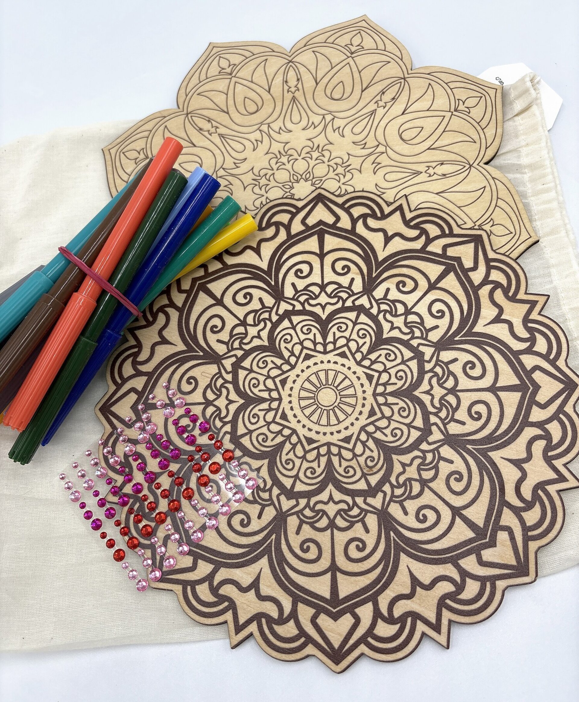 Kit Mandalas en Madera para pintar - 1
