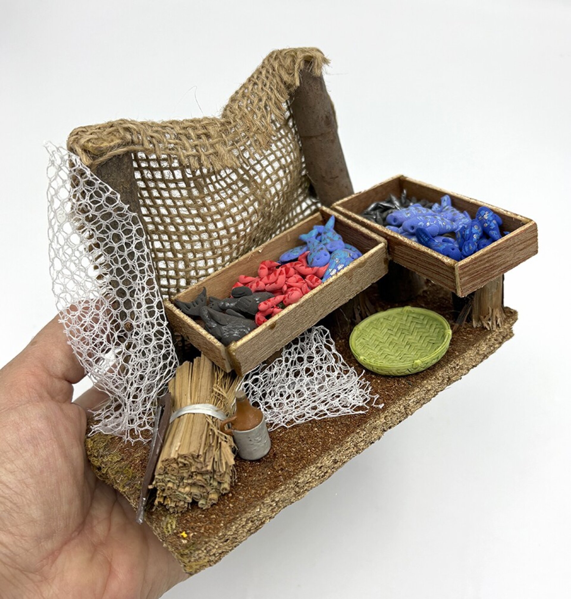 Pescadería en miniatura para pesebre - 2