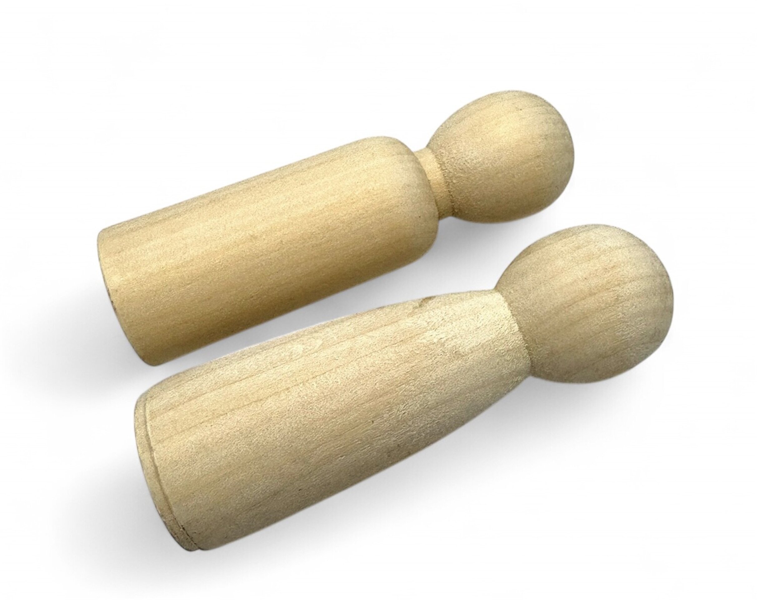 Pack de 2 figuras de madera de 12cm sin pintar - Manualidades - 1