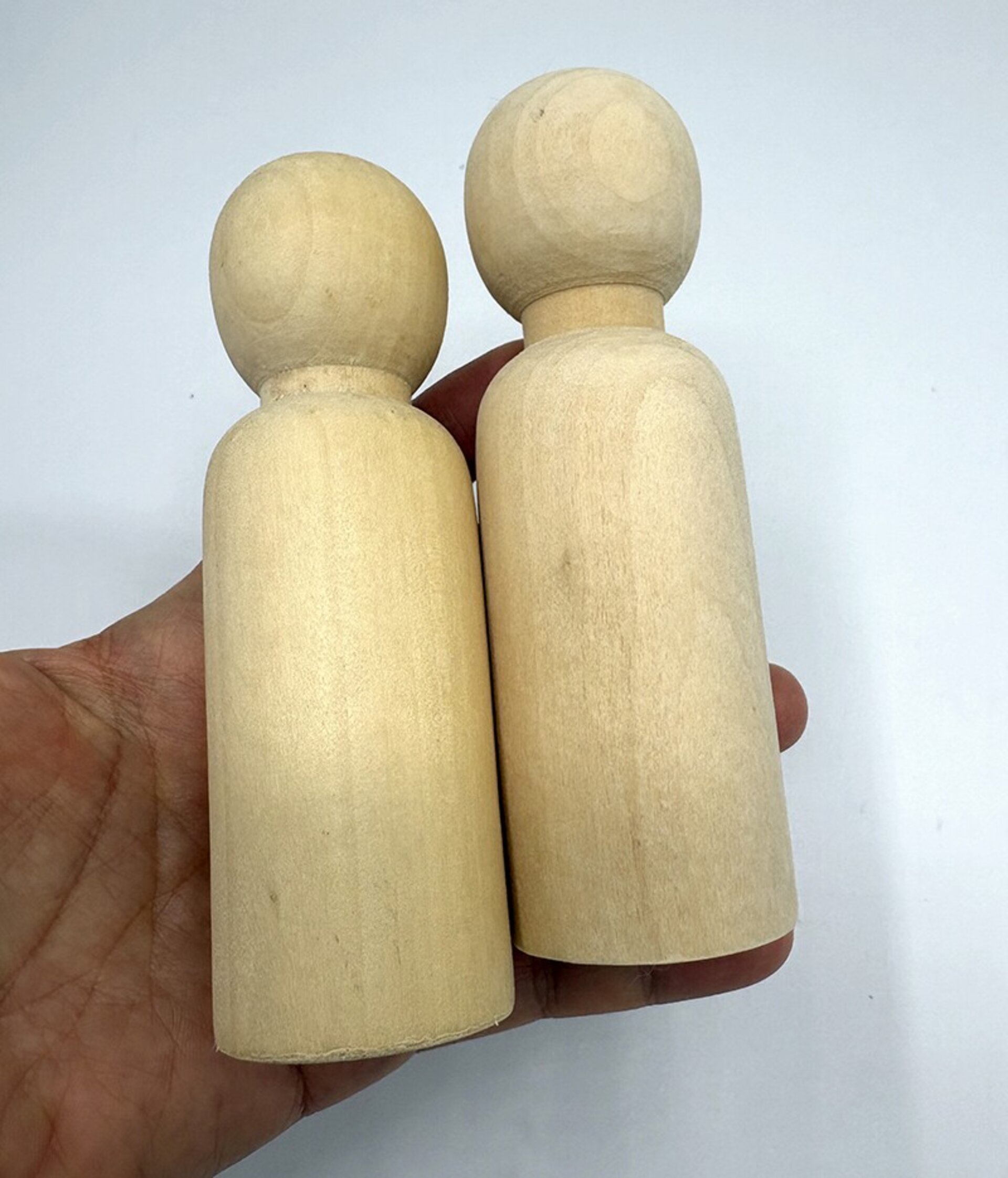 Pack de 2 figuras de madera de 12cm sin pintar - Manualidades - 5