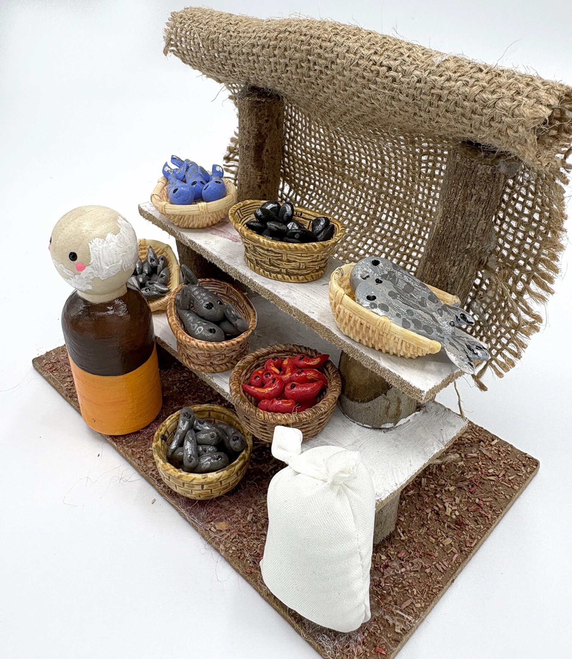 Pescadería en miniatura para pesebre - 9