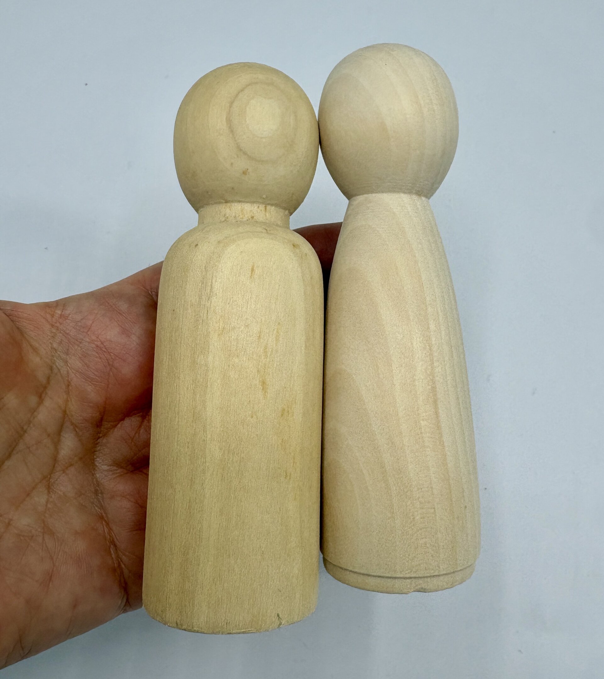 Pack de 2 figuras de madera de 12cm sin pintar - Manualidades - 8