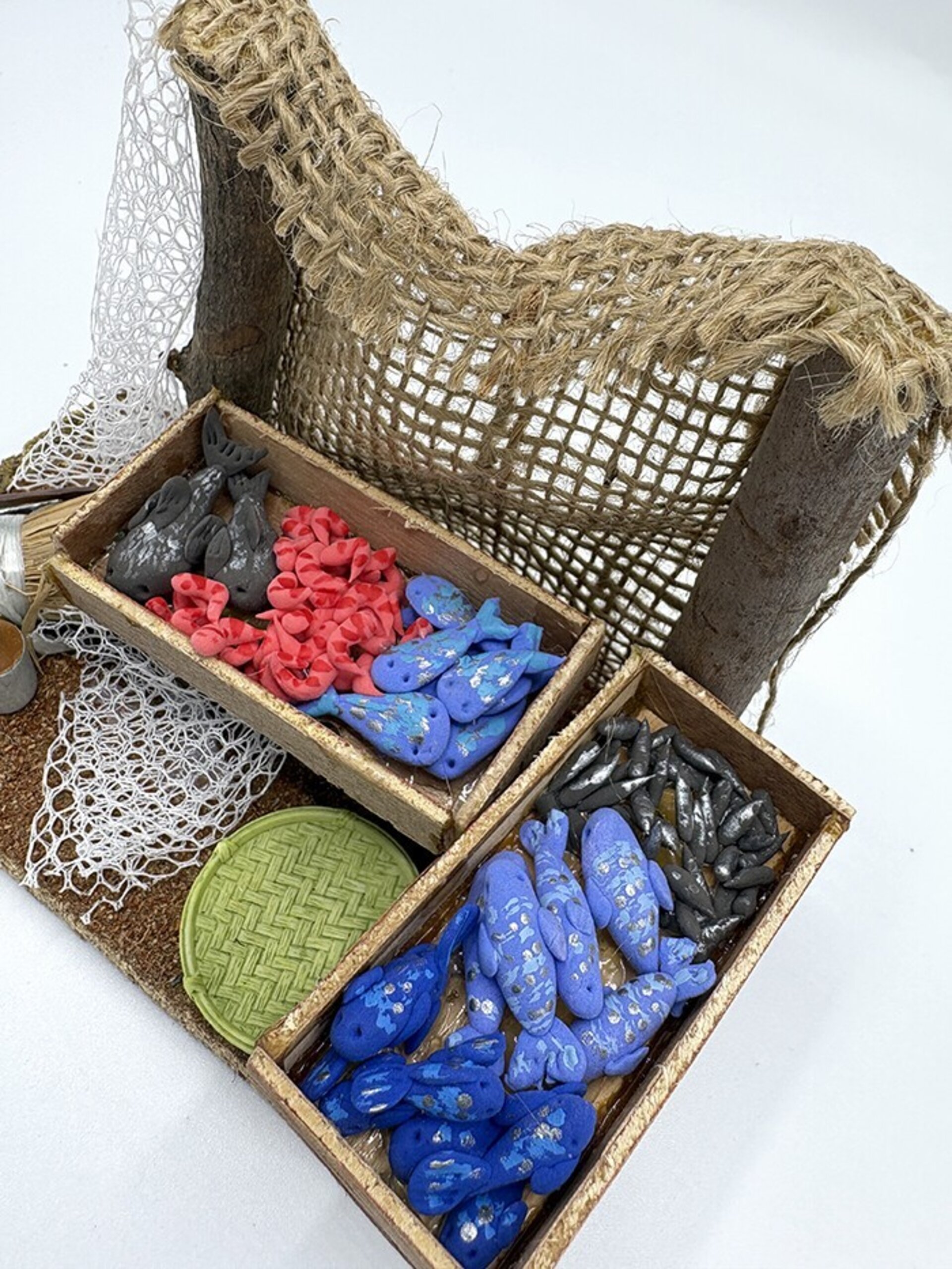 Pescadería en miniatura para pesebre - 5