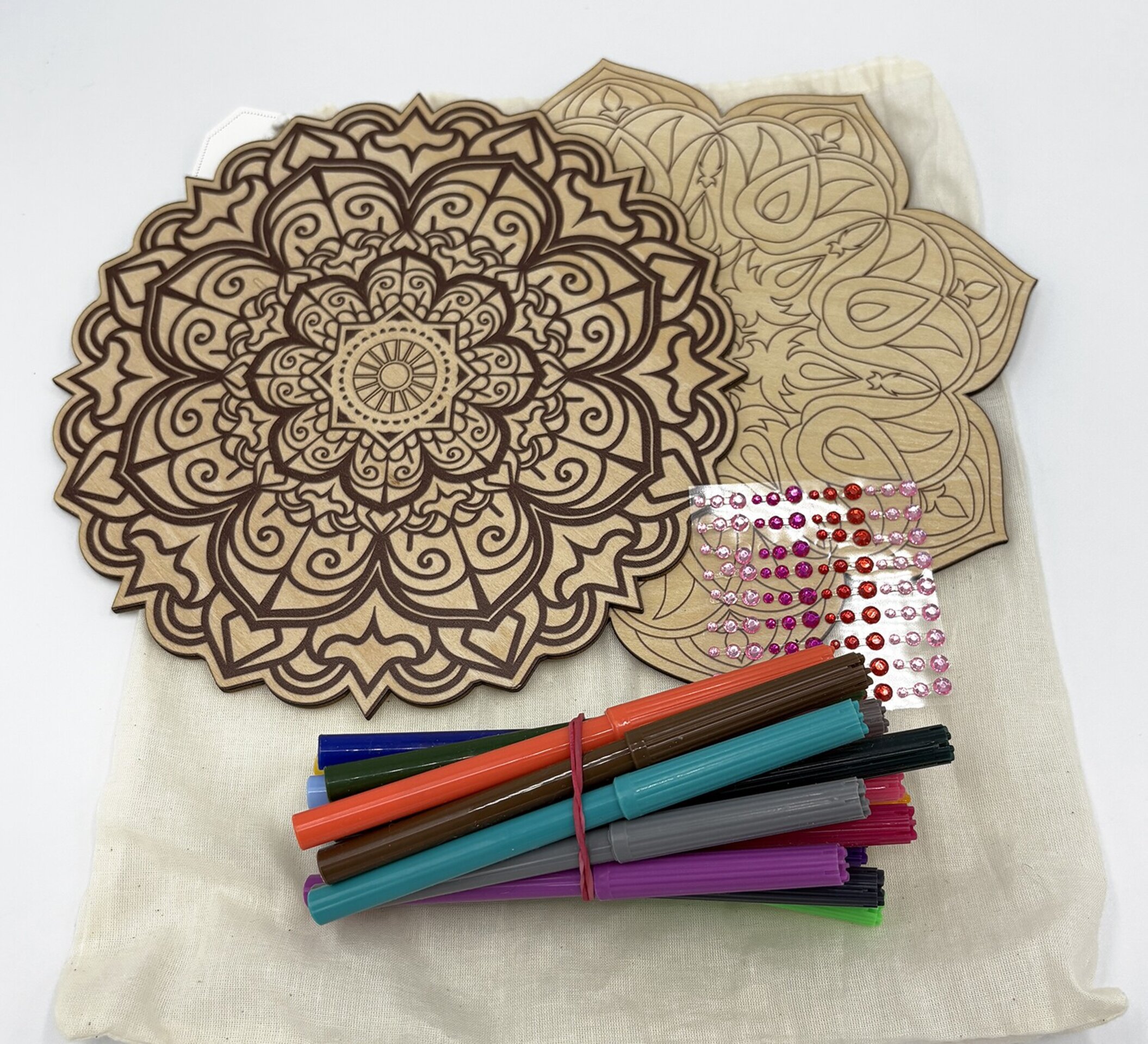 Kit Mandalas en Madera para pintar - 2