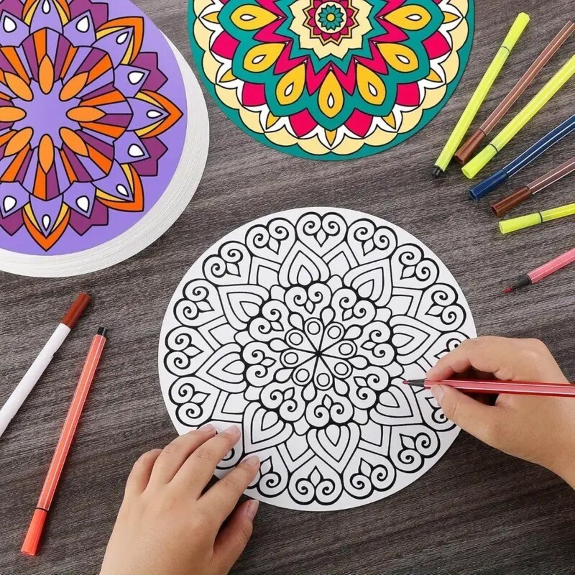Kit Mandalas en Madera para pintar - 10
