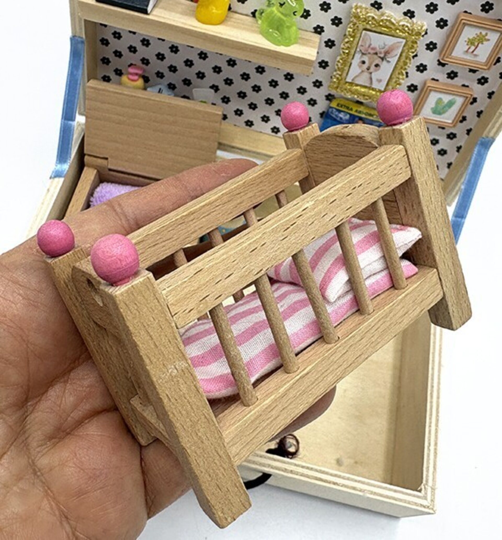 Mini Mundo en Cajita habitación de bebé - juguete hecho a mano - 5