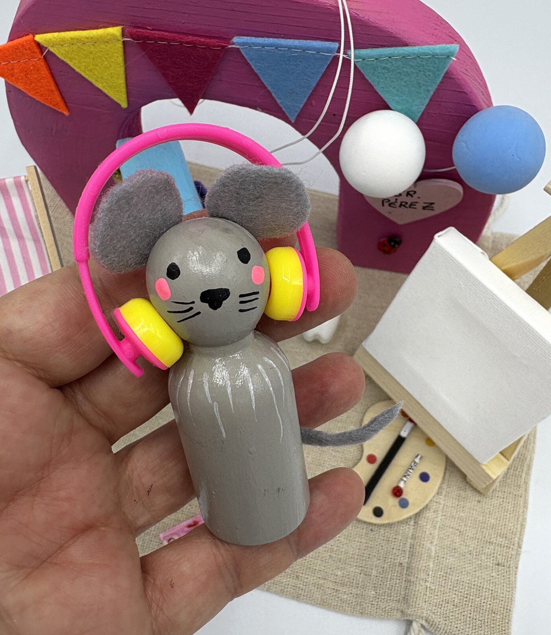 Puerta mágica del Ratoncito Pérez con set pintura - 5