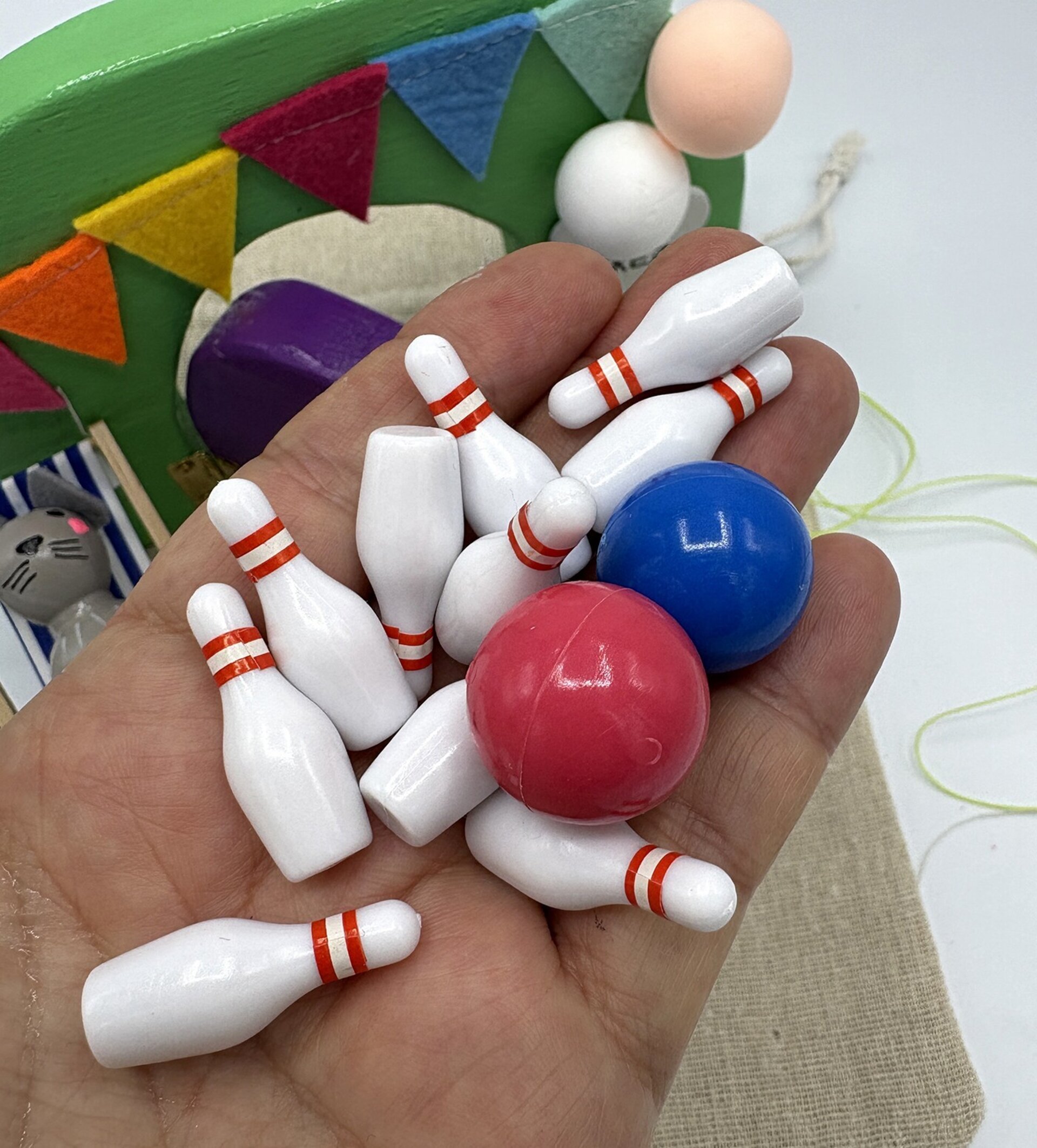 Puerta mágica del Ratoncito Pérez con juego bolos - 9