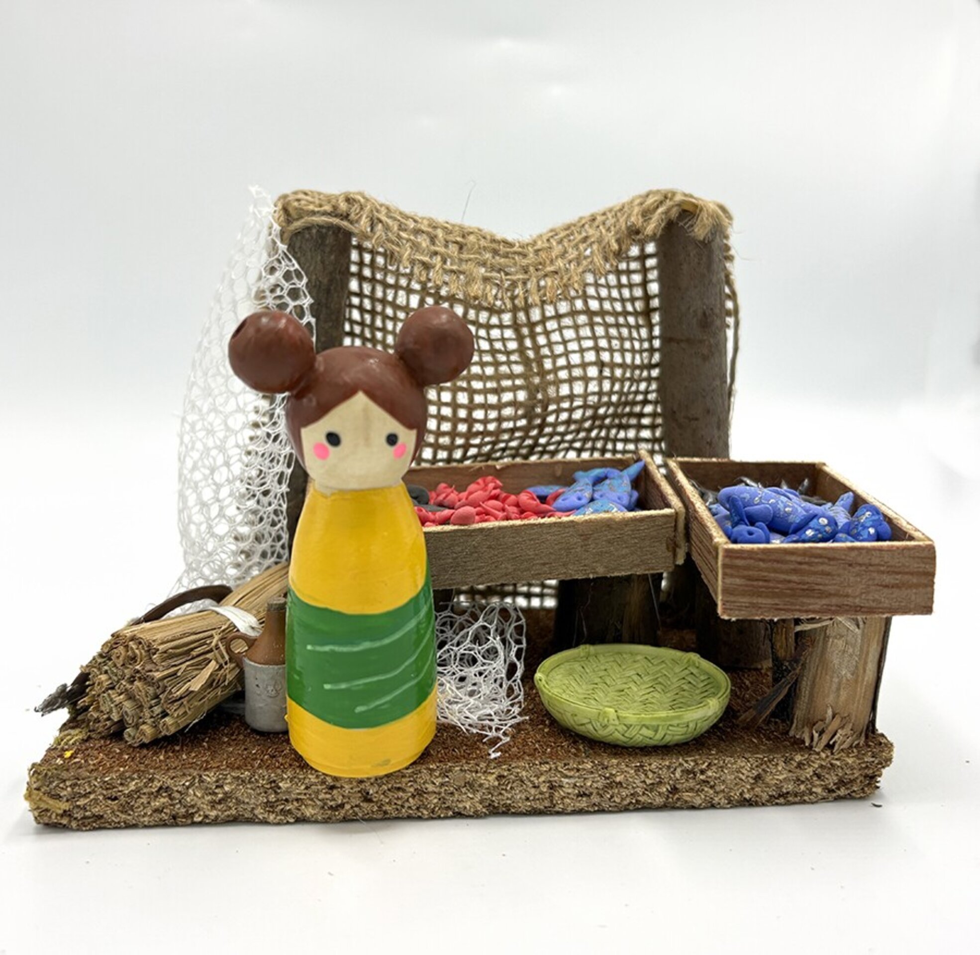 Pescadería en miniatura para pesebre - 1