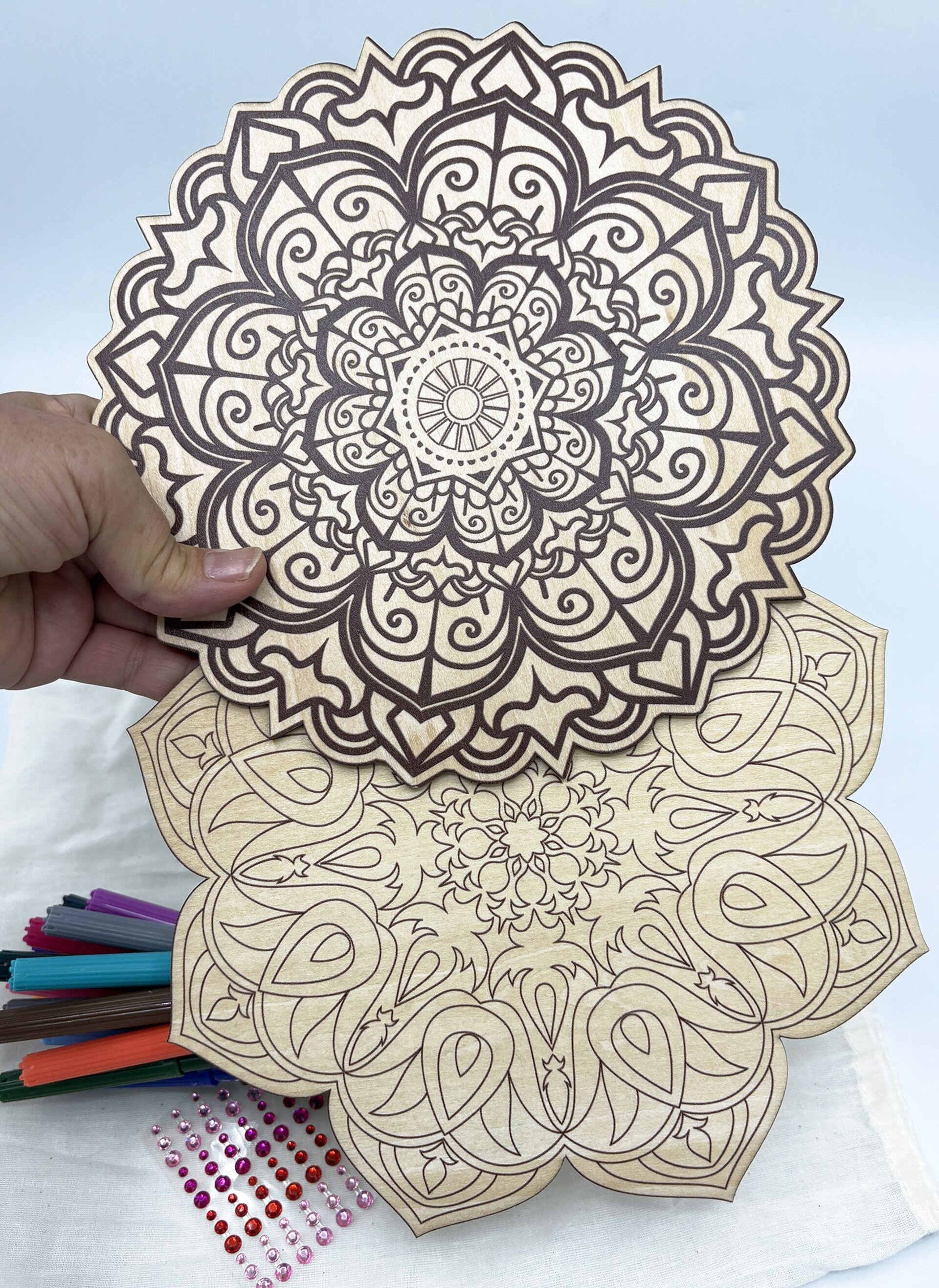 Kit Mandalas en Madera para pintar - 3