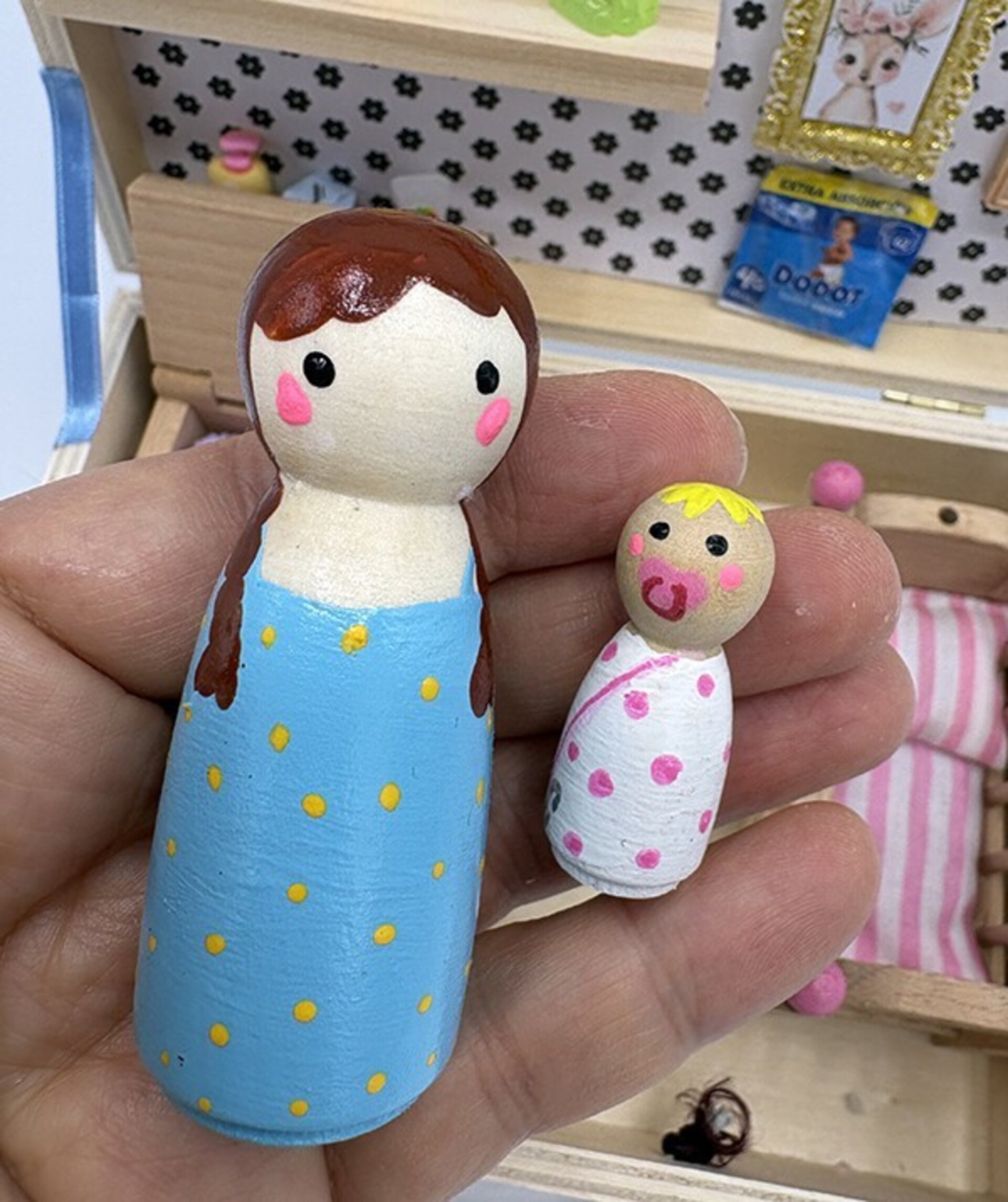 Mini Mundo en Cajita habitación de bebé - juguete hecho a mano - 4