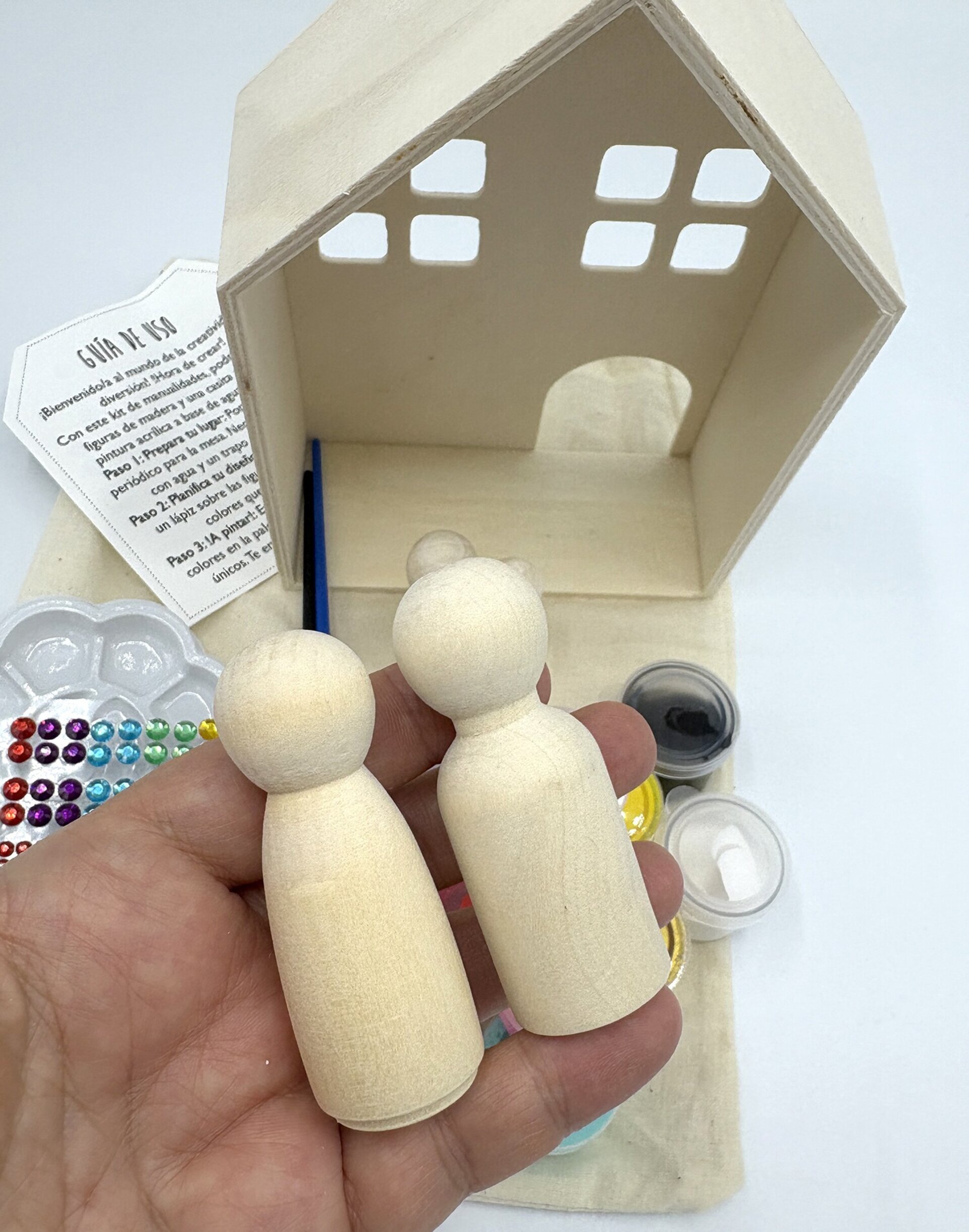 Kit manualidades Pinta tu Mini mundo - casita - 2
