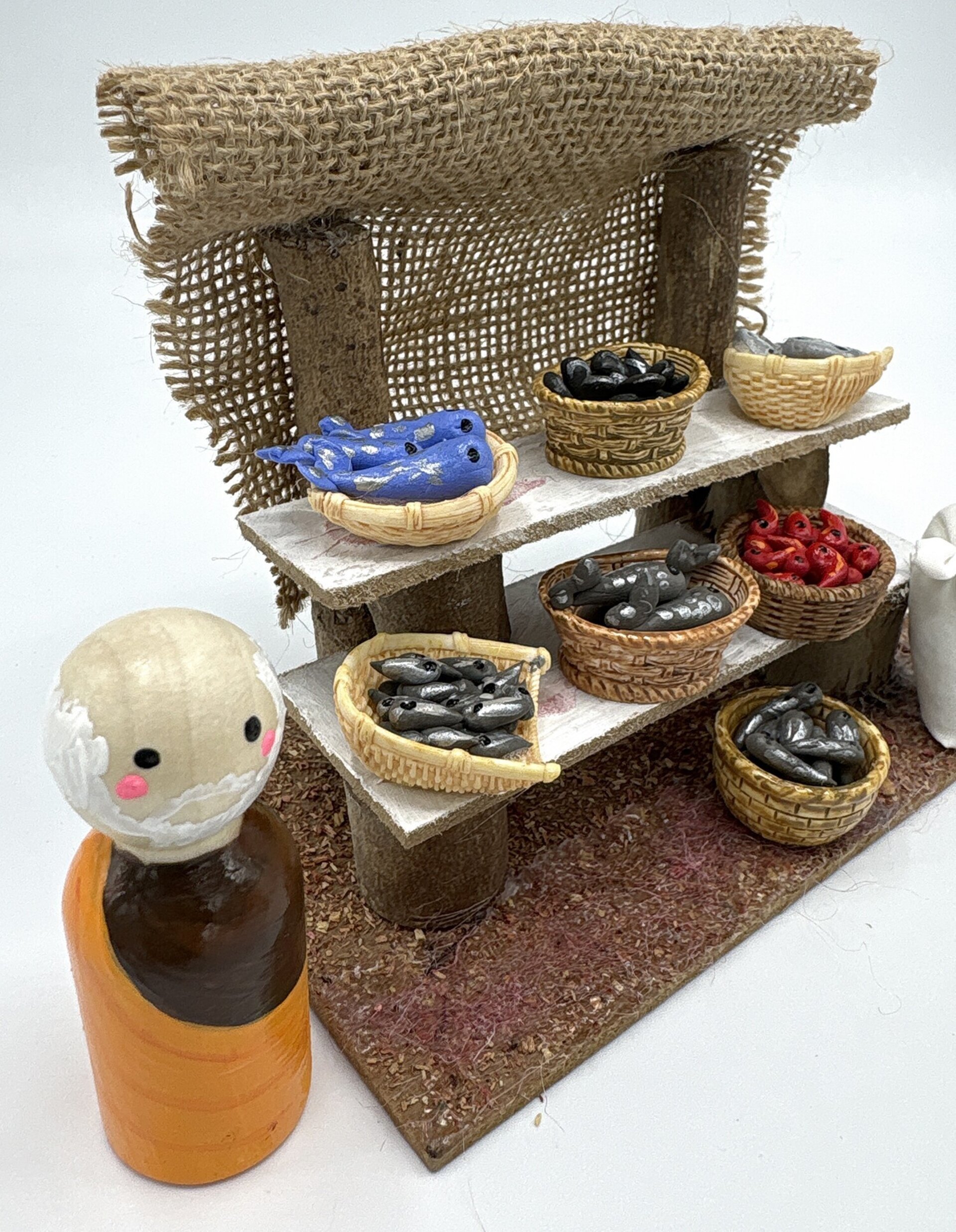 Pescadería en miniatura para pesebre - 2