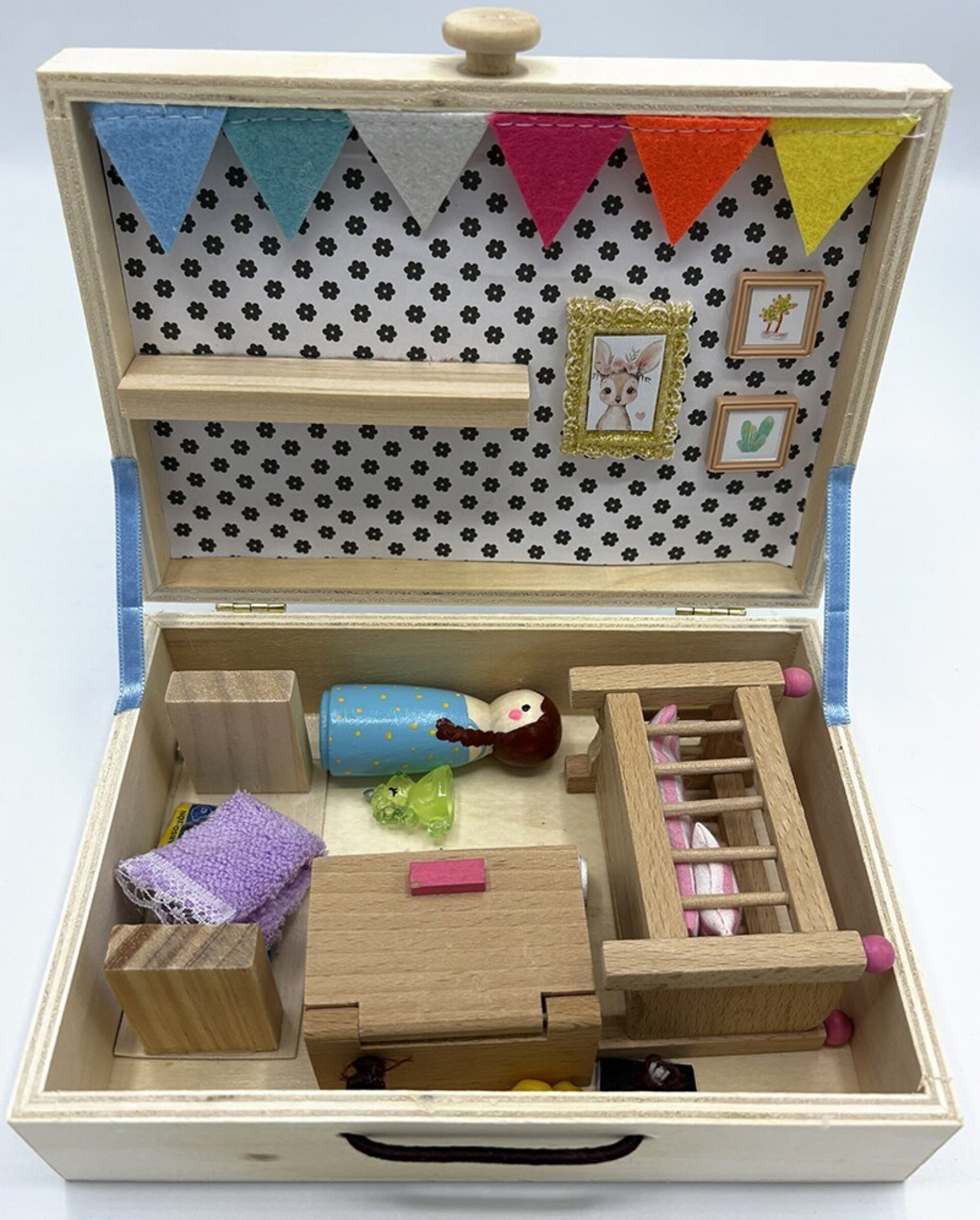 Mini Mundo en Cajita habitación de bebé - juguete hecho a mano - 12
