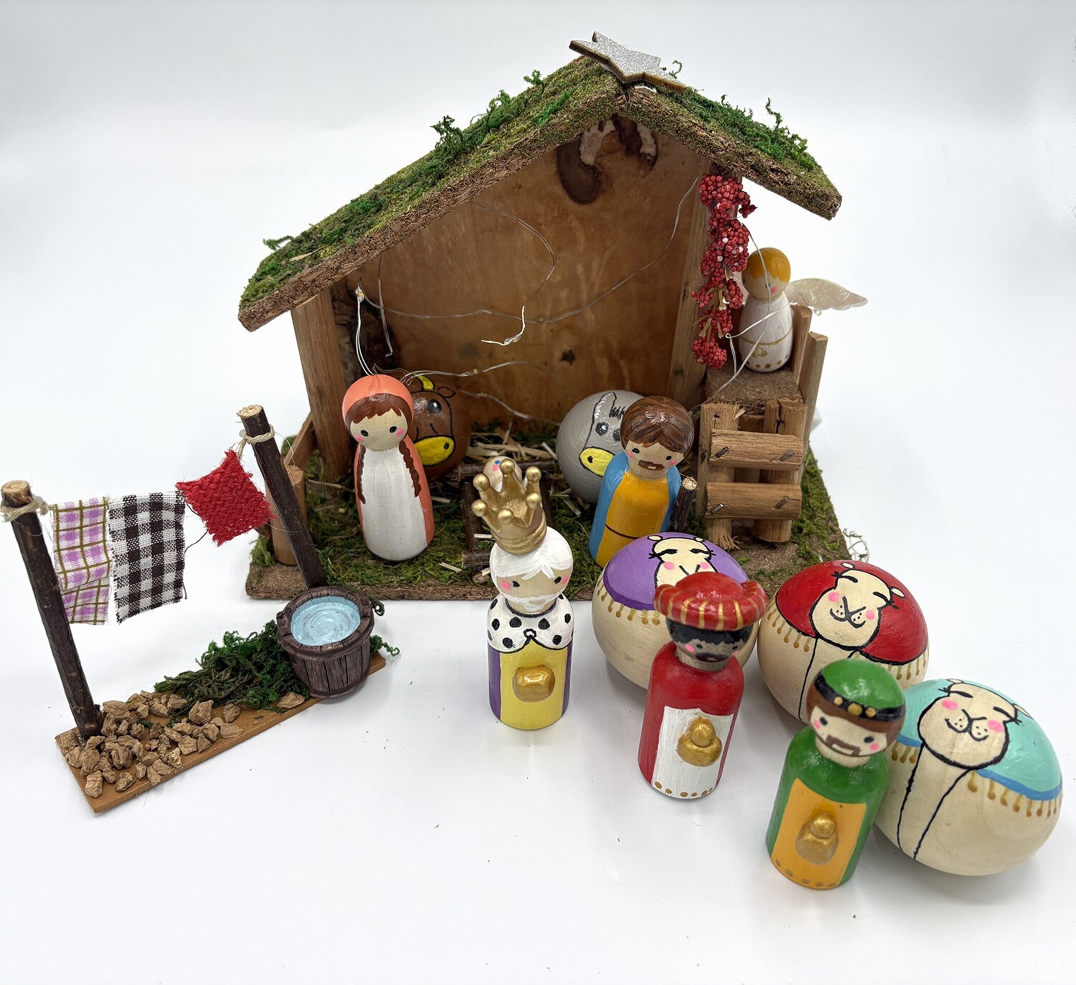 Pesebre de madera artesanal - 20