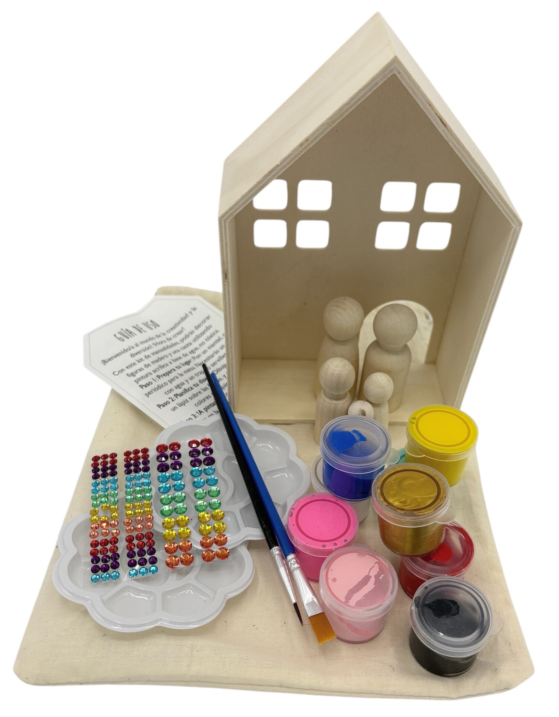 Kit manualidades Pinta tu Mini mundo - casita - 1