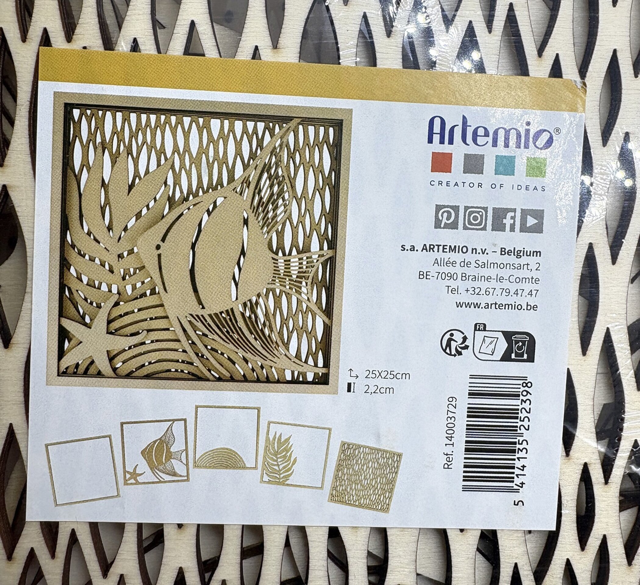 Kit de pintura acrílica con cuadros de madera en capas - 11