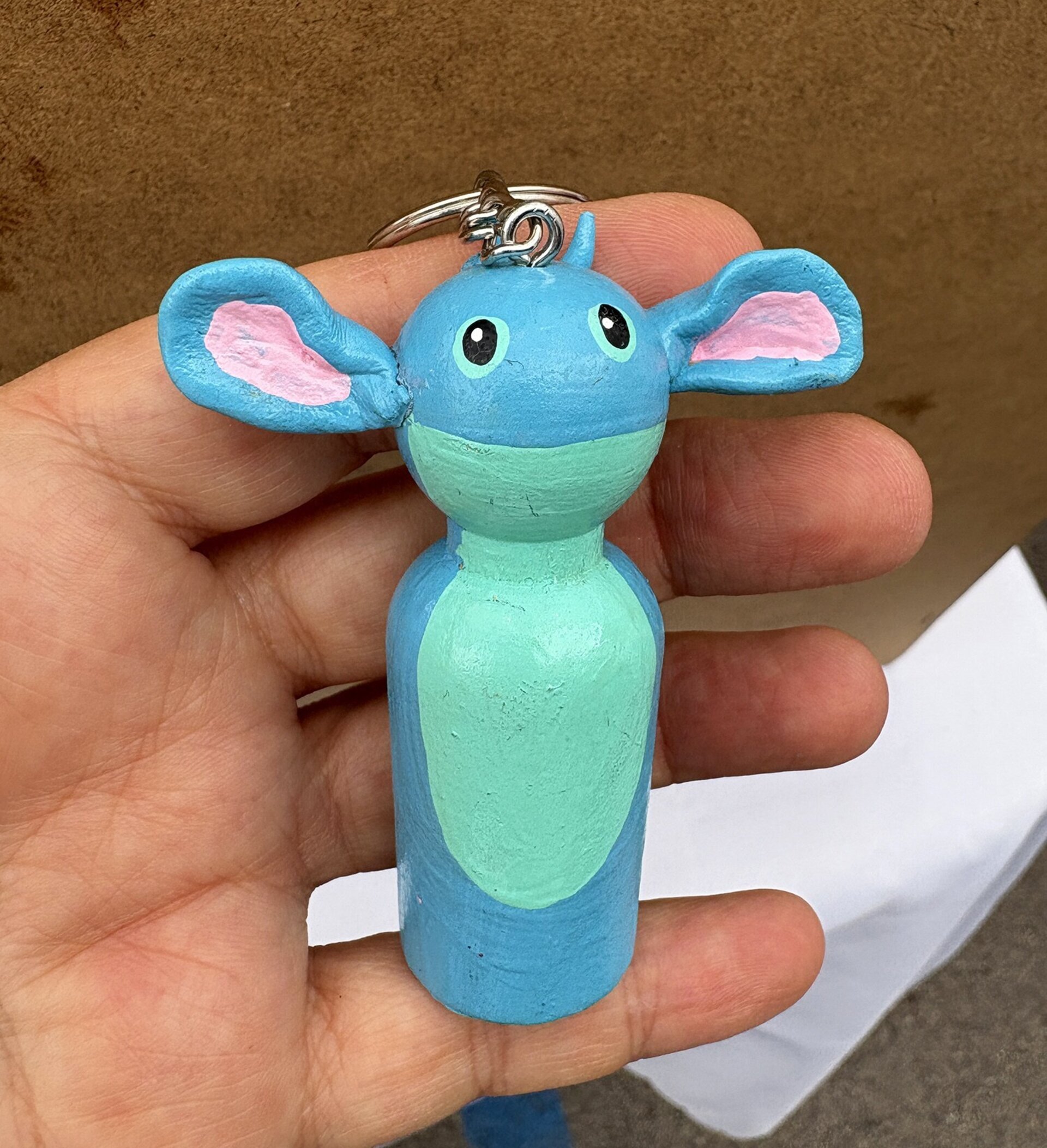 Llavero de Stitch pintado a mano en madera - 2