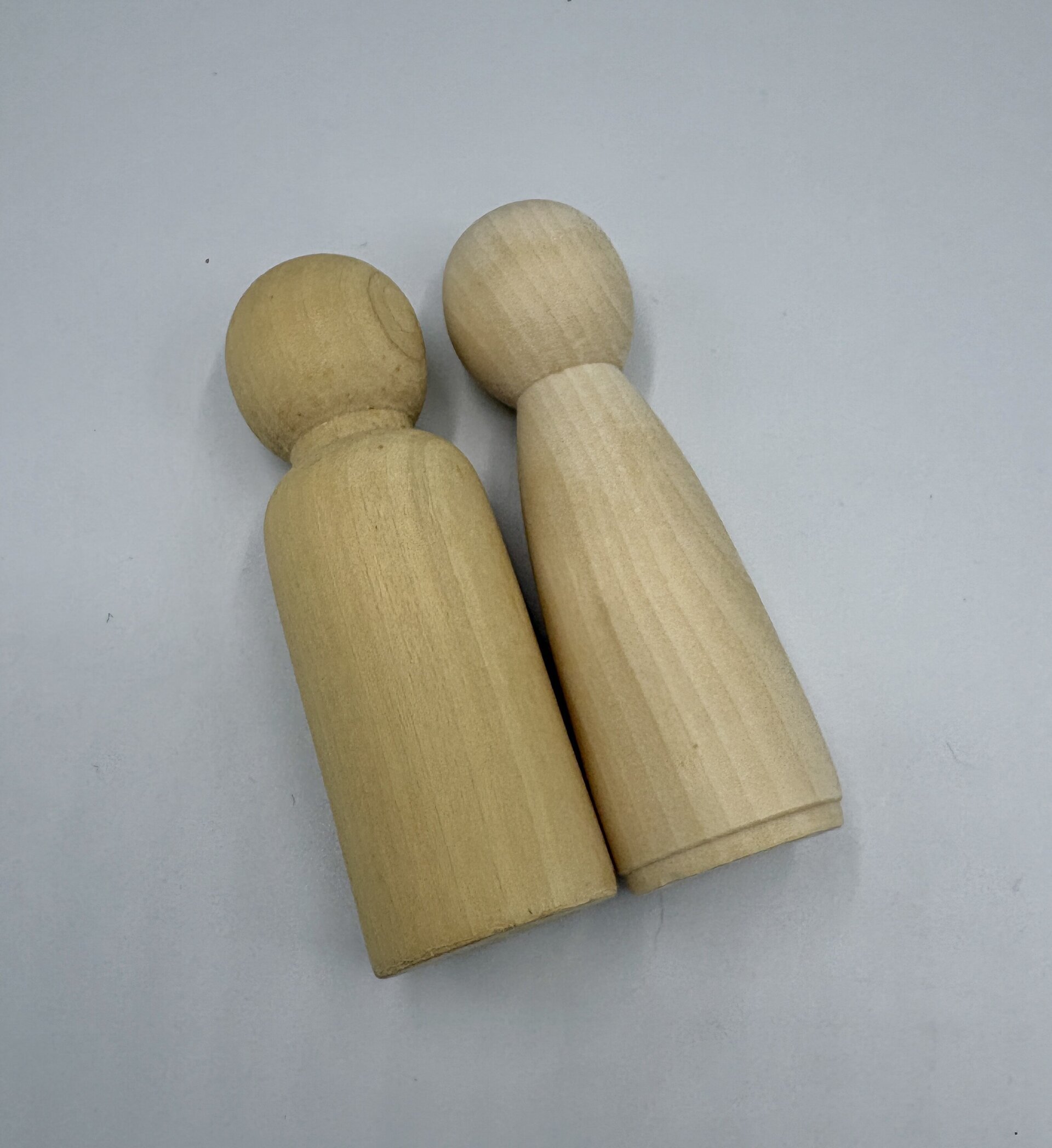 Pack de 2 figuras de madera de 12cm sin pintar - Manualidades - 2