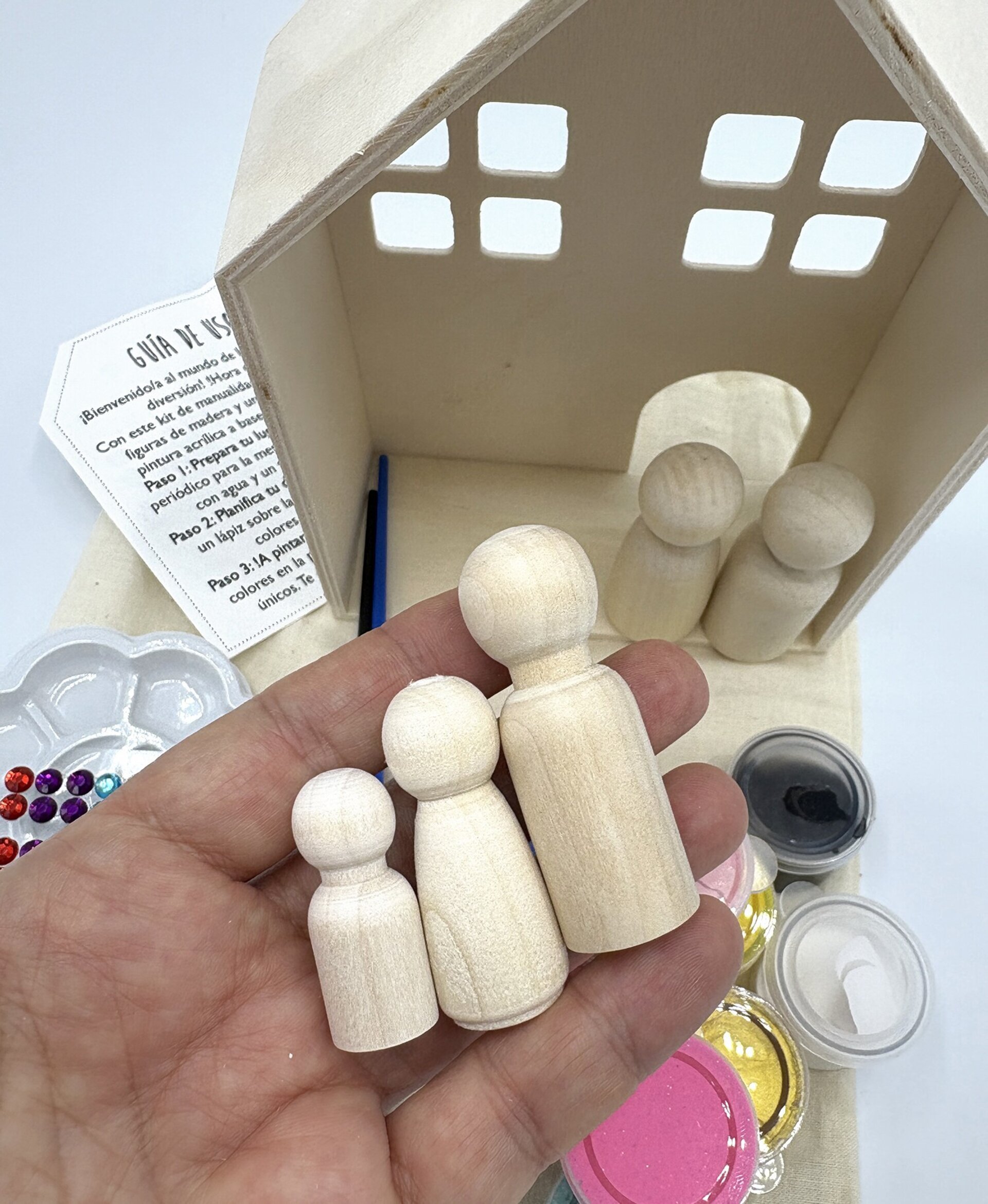 Kit manualidades Pinta tu Mini mundo - casita - 3