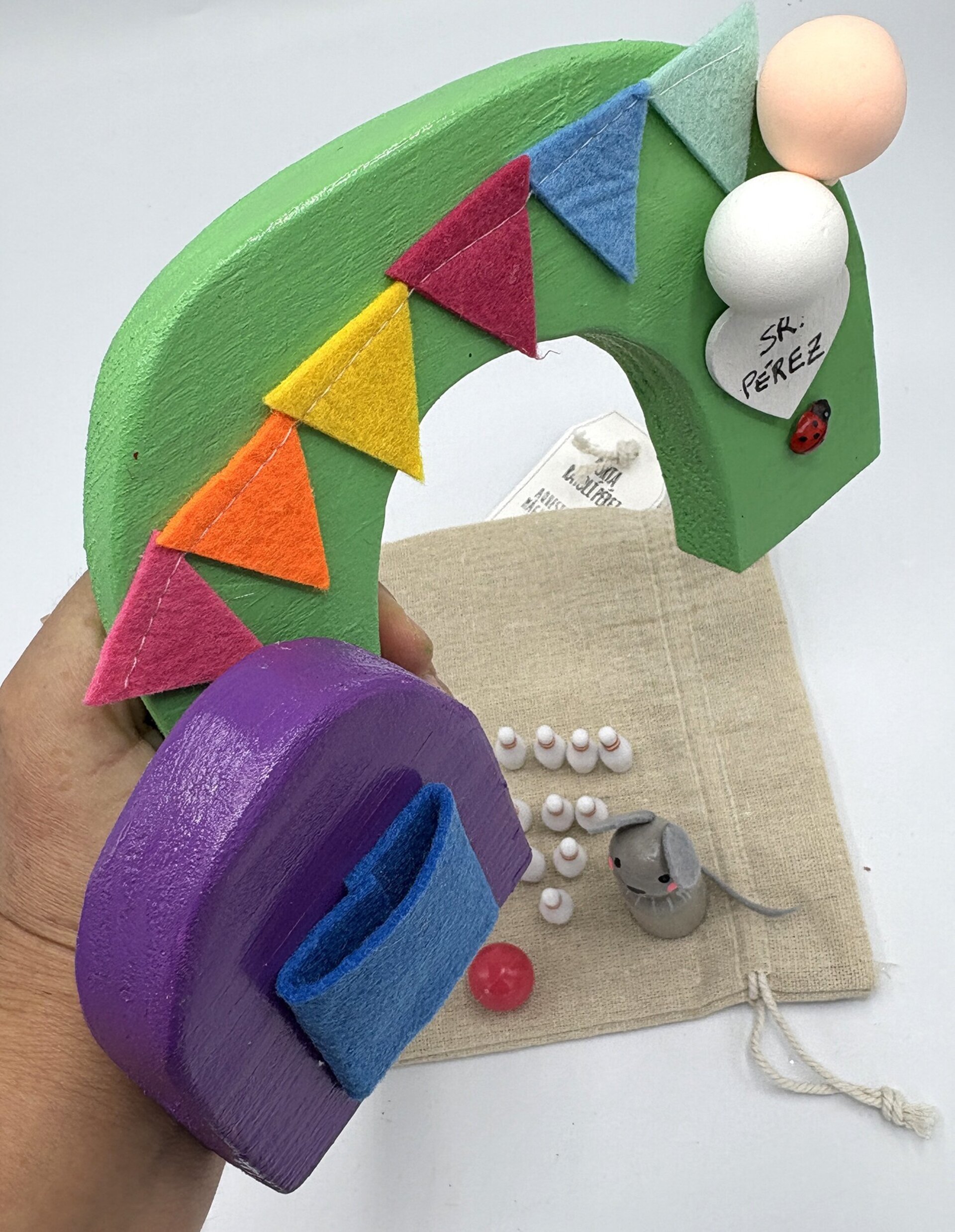 Puerta mágica del Ratoncito Pérez con set pintura - 4