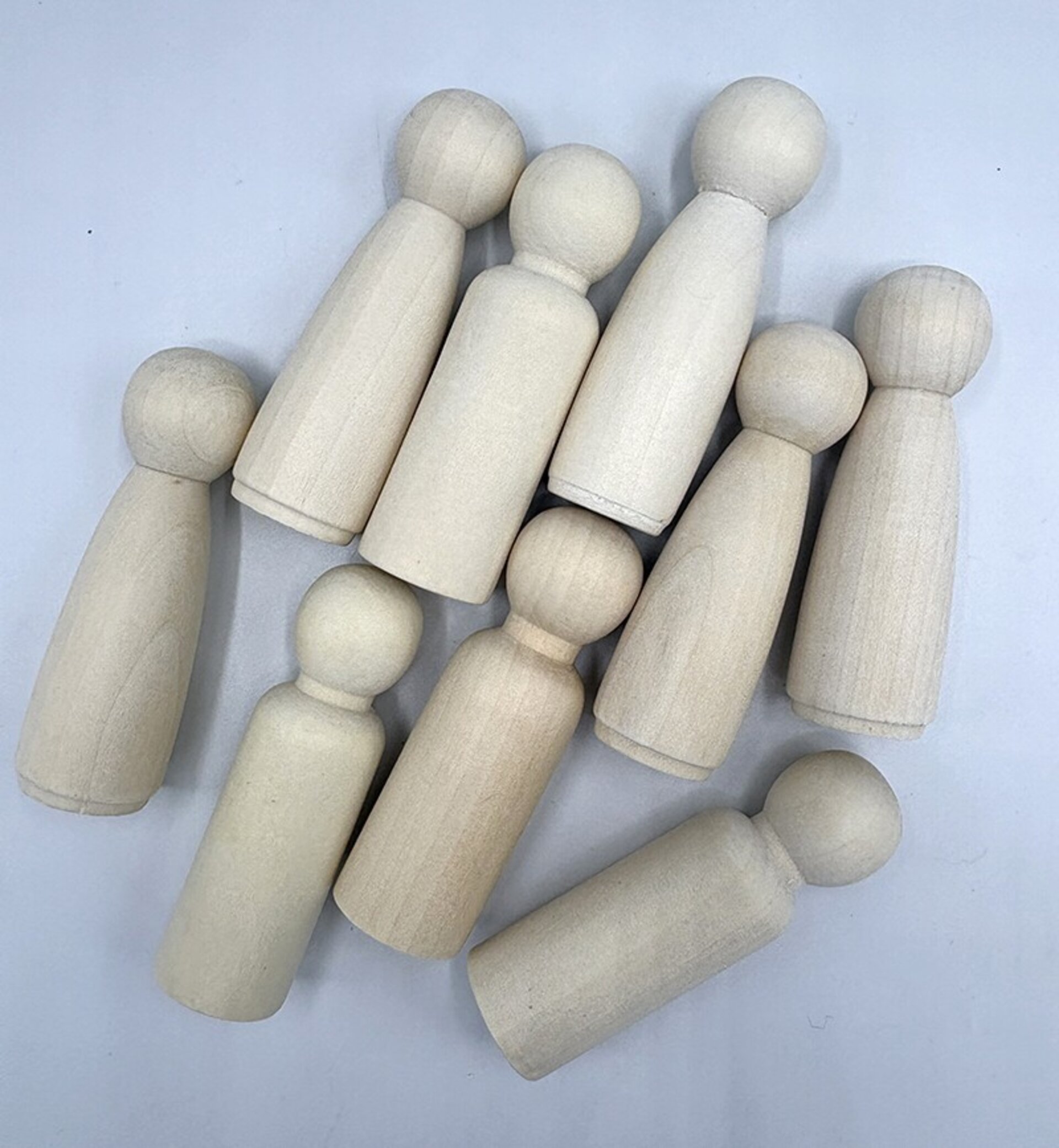 Pack de 2 figuras de madera de 9cm sin pintar - Manualidades - 2