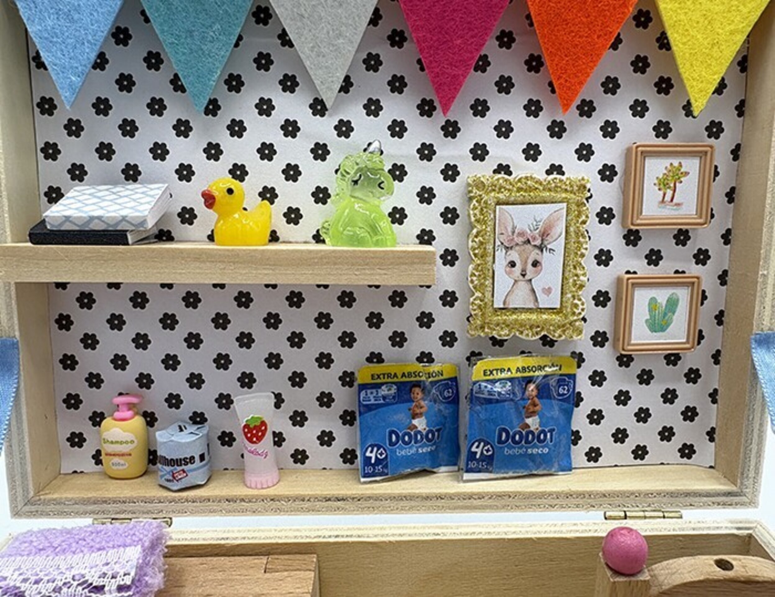 Mini Mundo en Cajita habitación de bebé - juguete hecho a mano - 9