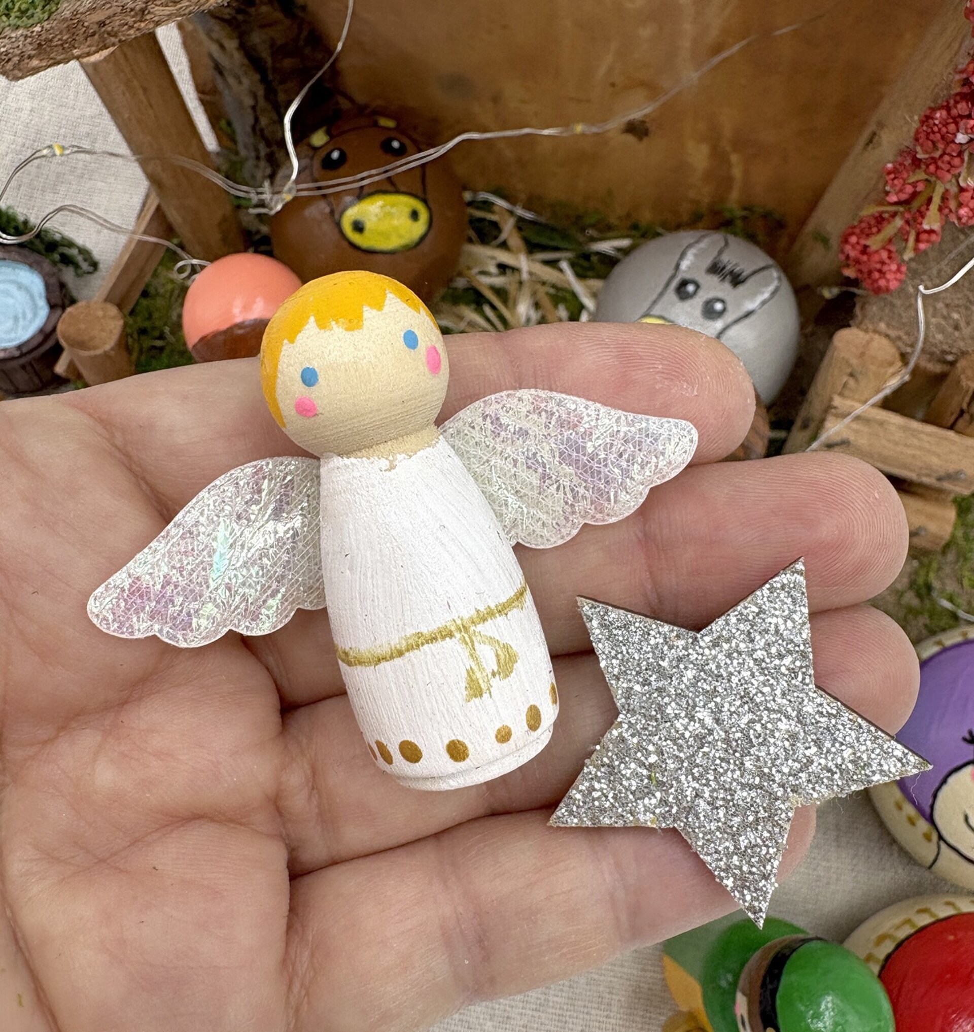 Pesebre de madera artesanal - 11