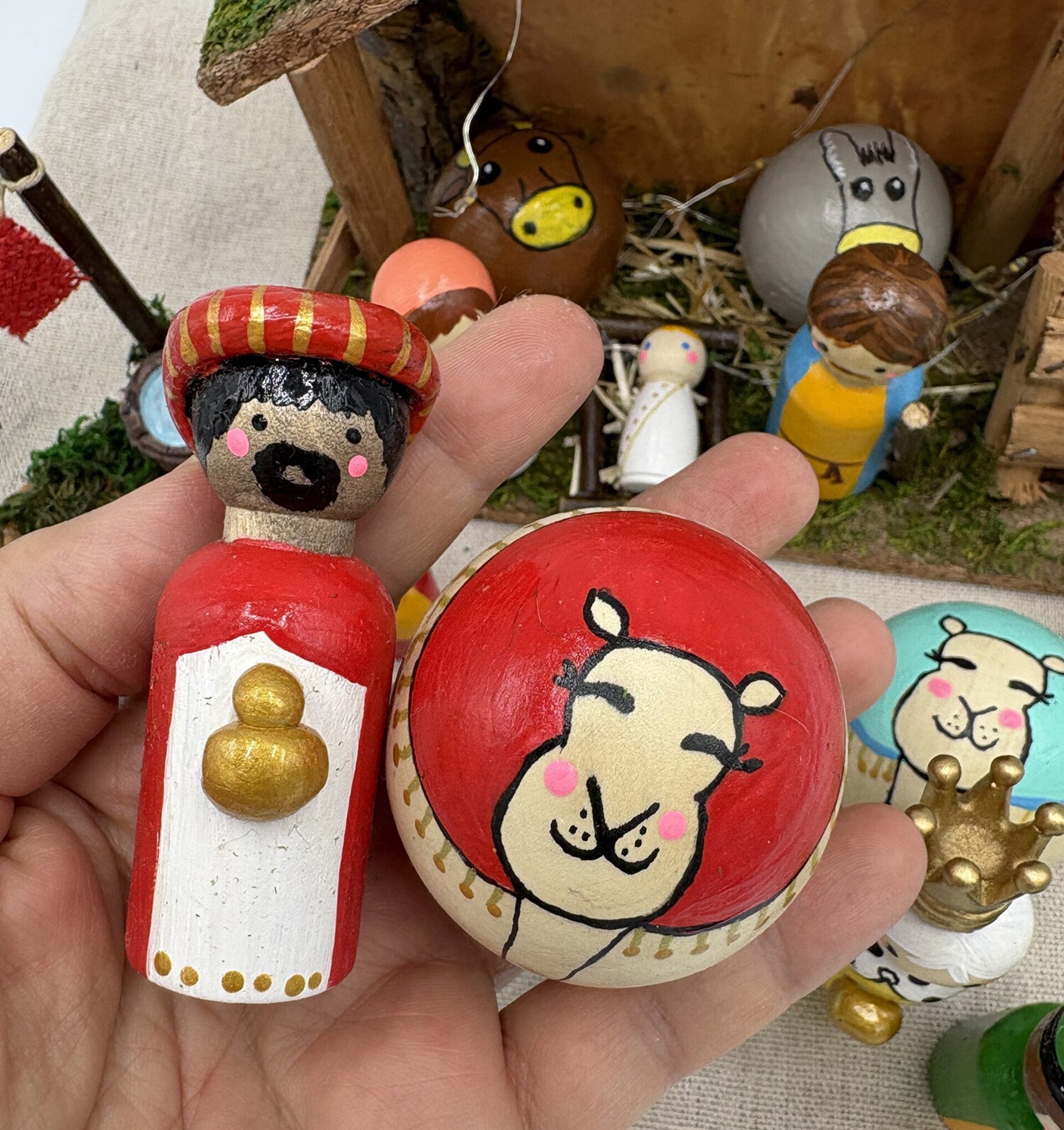 Pesebre de madera artesanal - 14