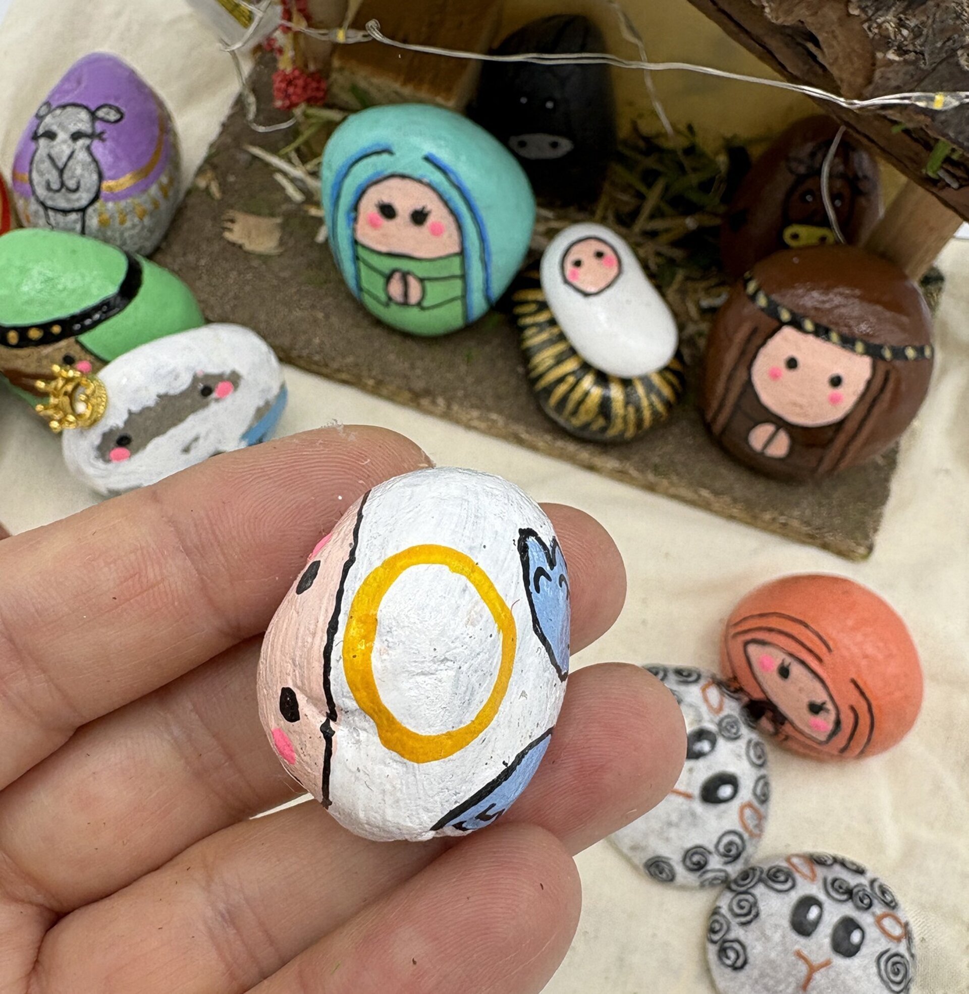 Pesebre de piedra artesanal - 12