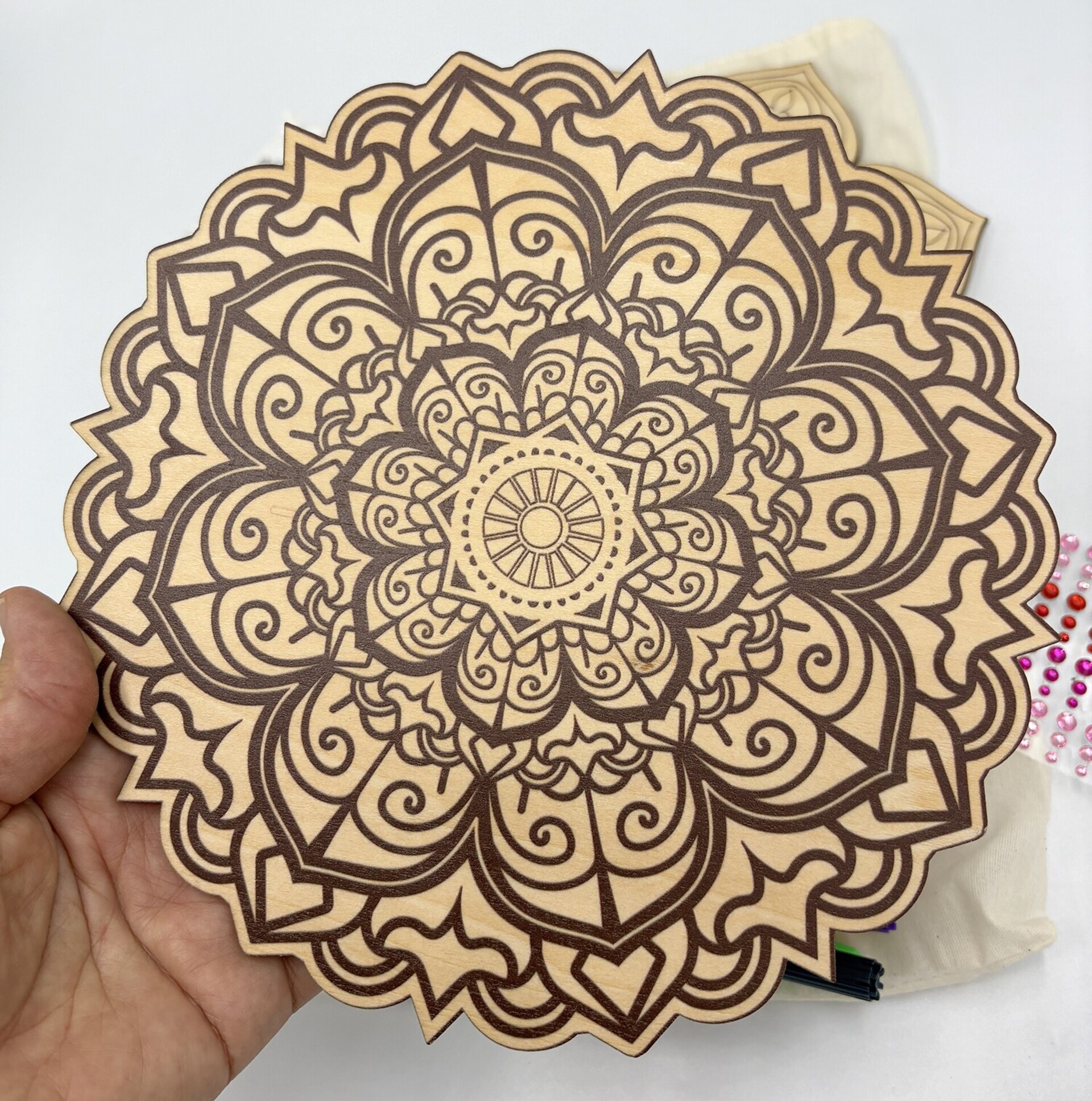 Kit Mandalas en Madera para pintar - 5
