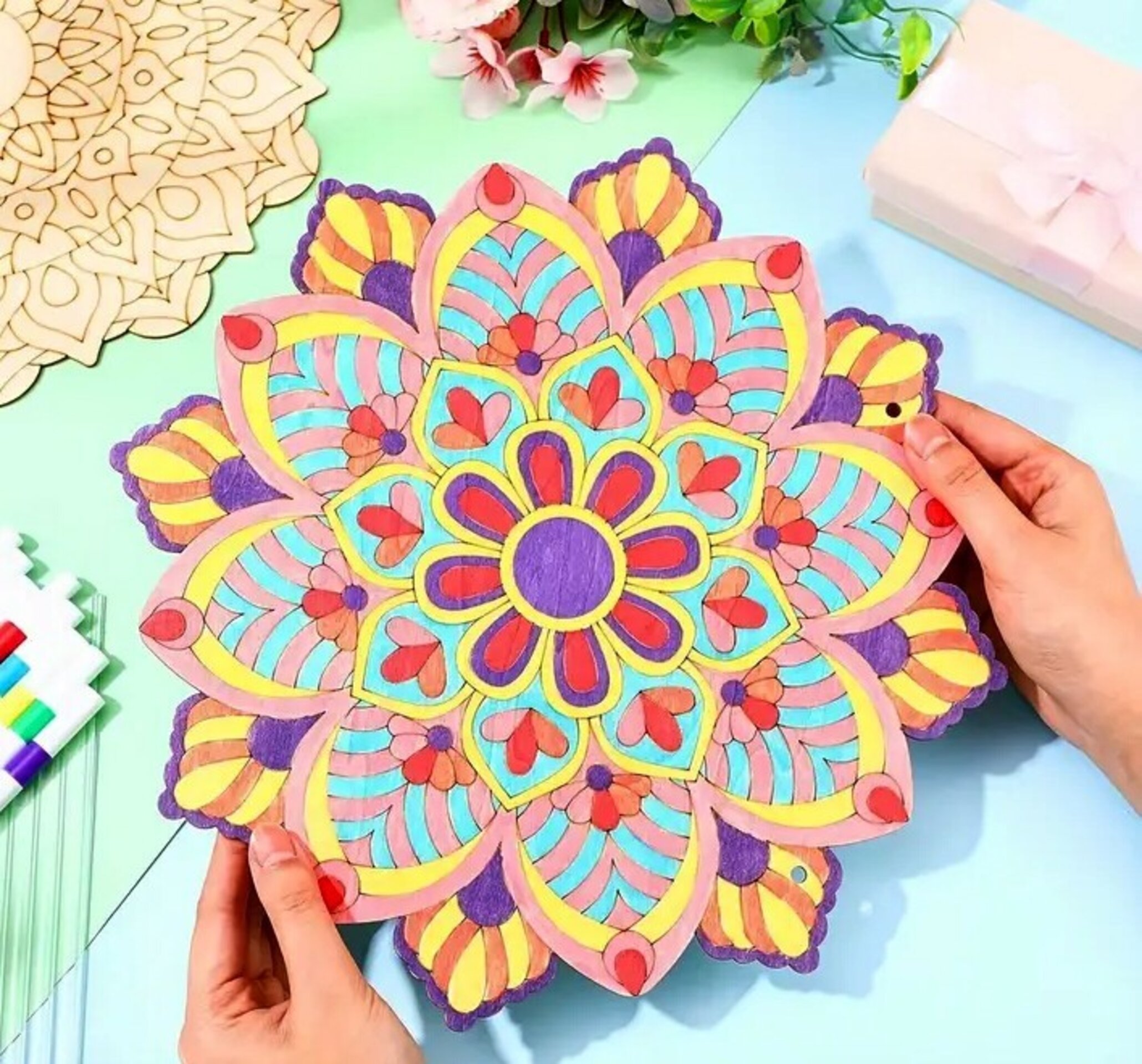 Kit Mandalas en Madera para pintar - 11