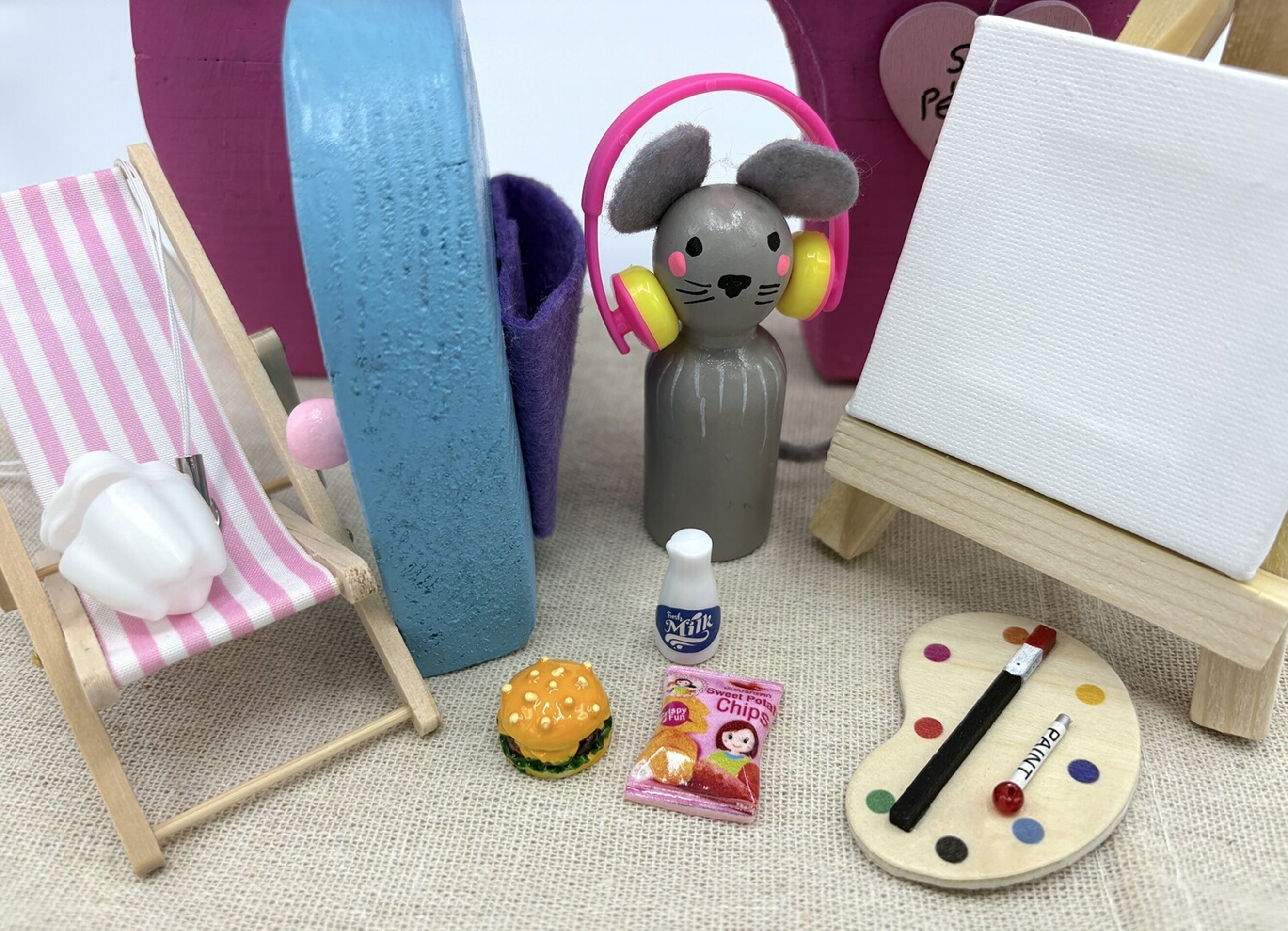 Puerta mágica del Ratoncito Pérez con set pintura - 3