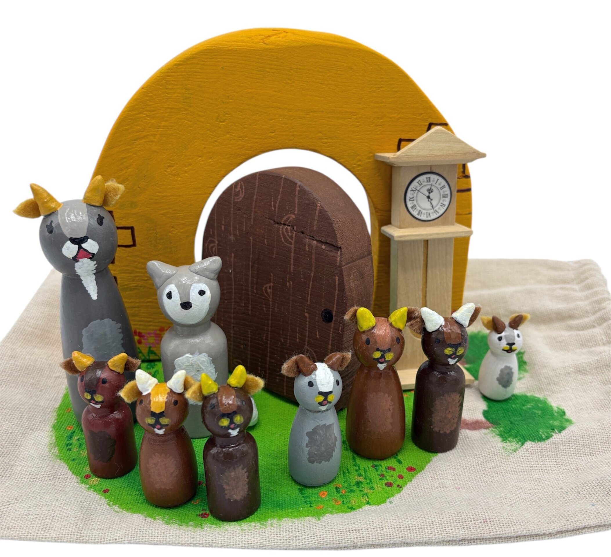 Mini mundo cuento de los 7 cabritillos y el lobo - 2
