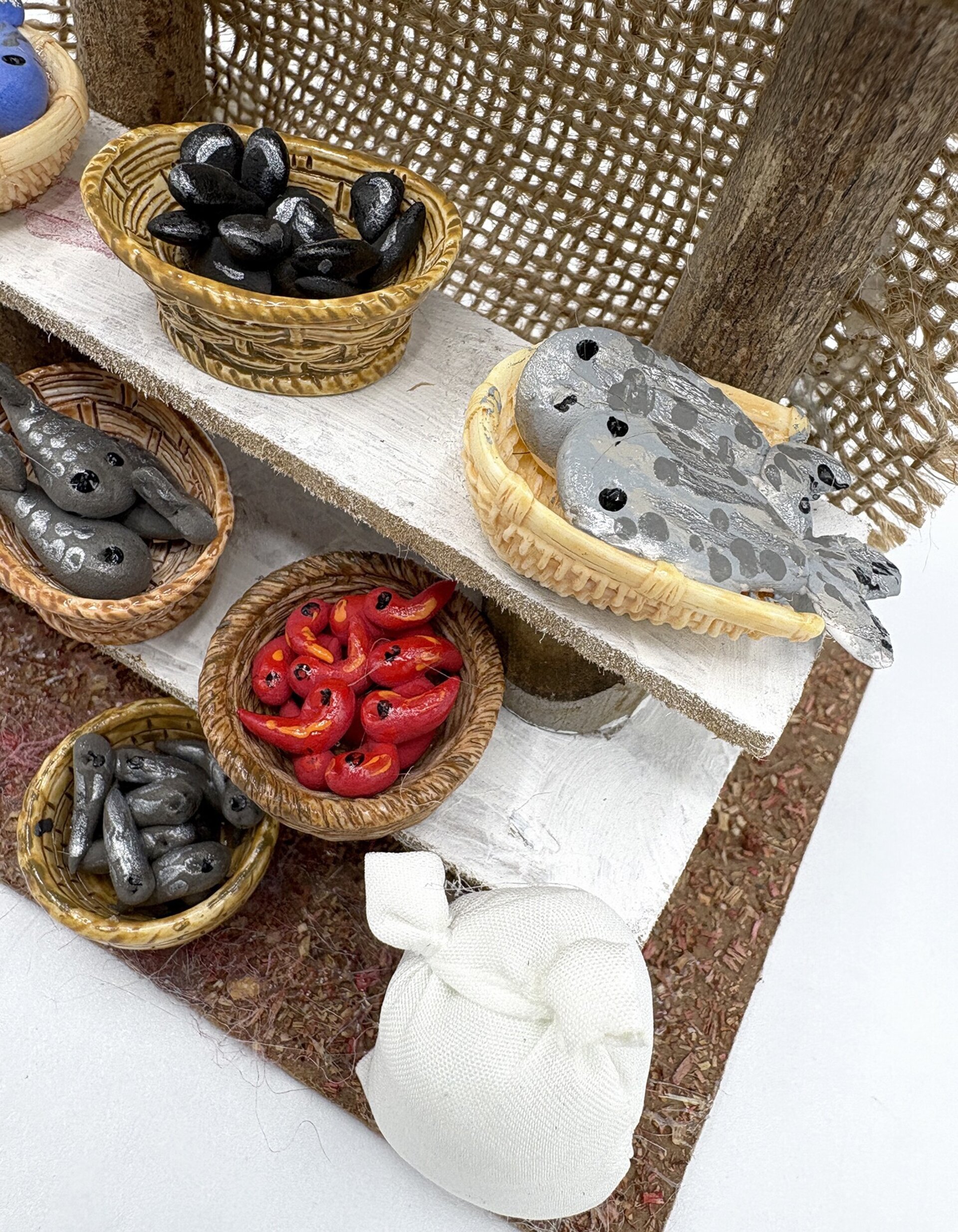 Pescadería en miniatura para pesebre - 8