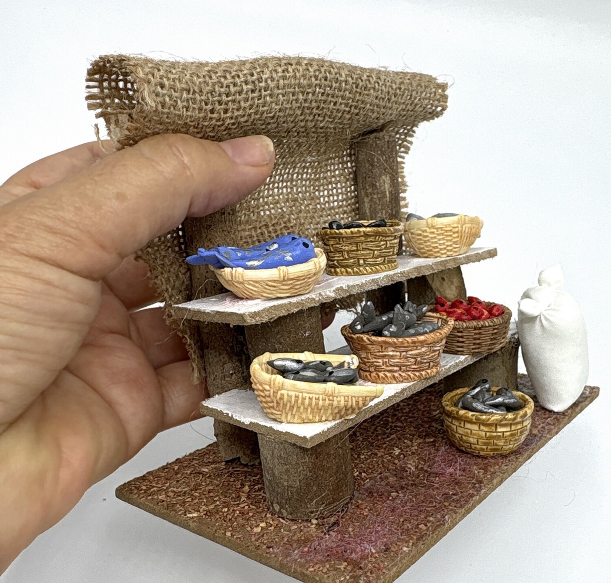 Pescadería en miniatura para pesebre - 7