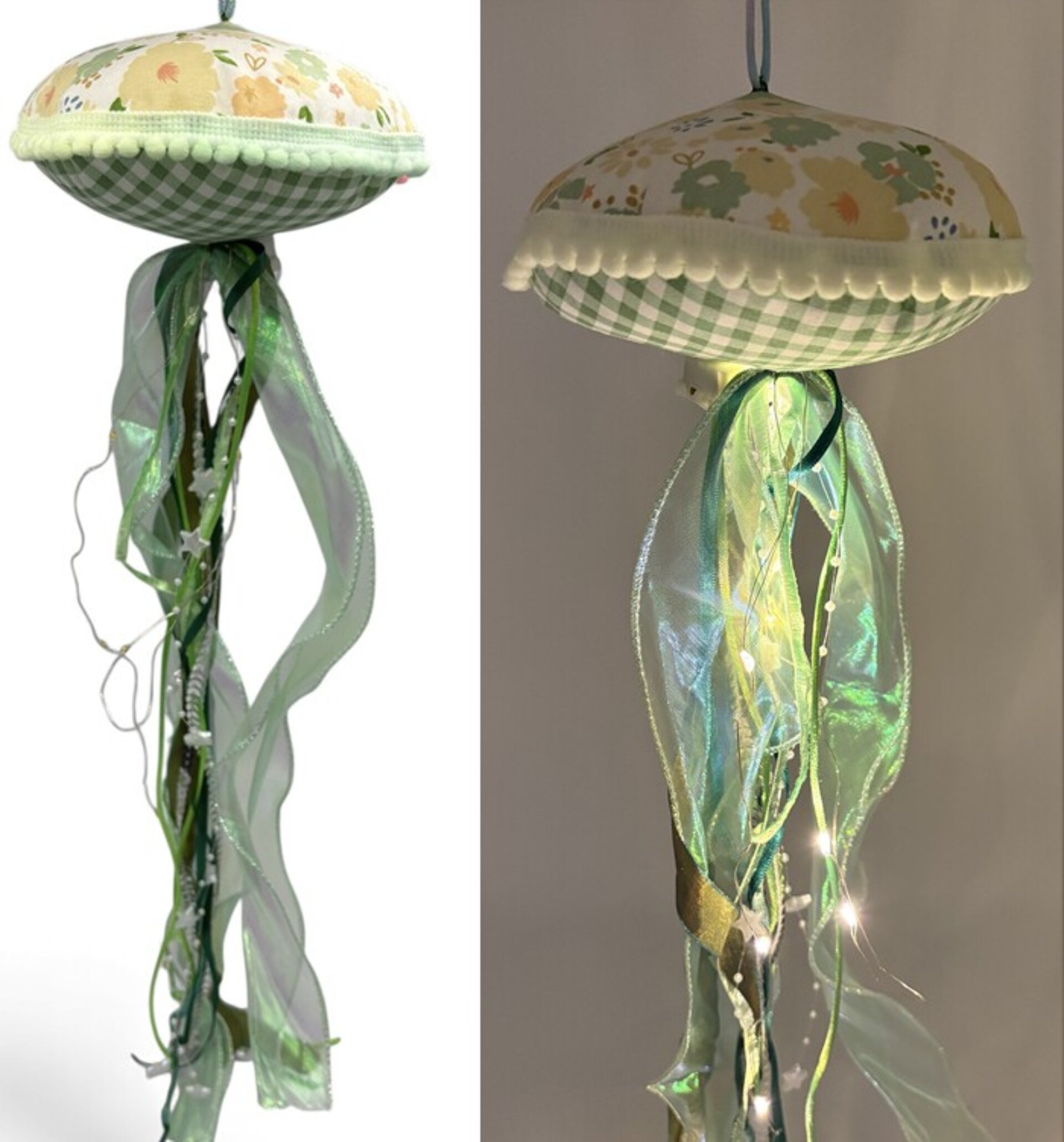 Medusas decorativas con luz LED hechas a mano – Punto de luz infantil - 11