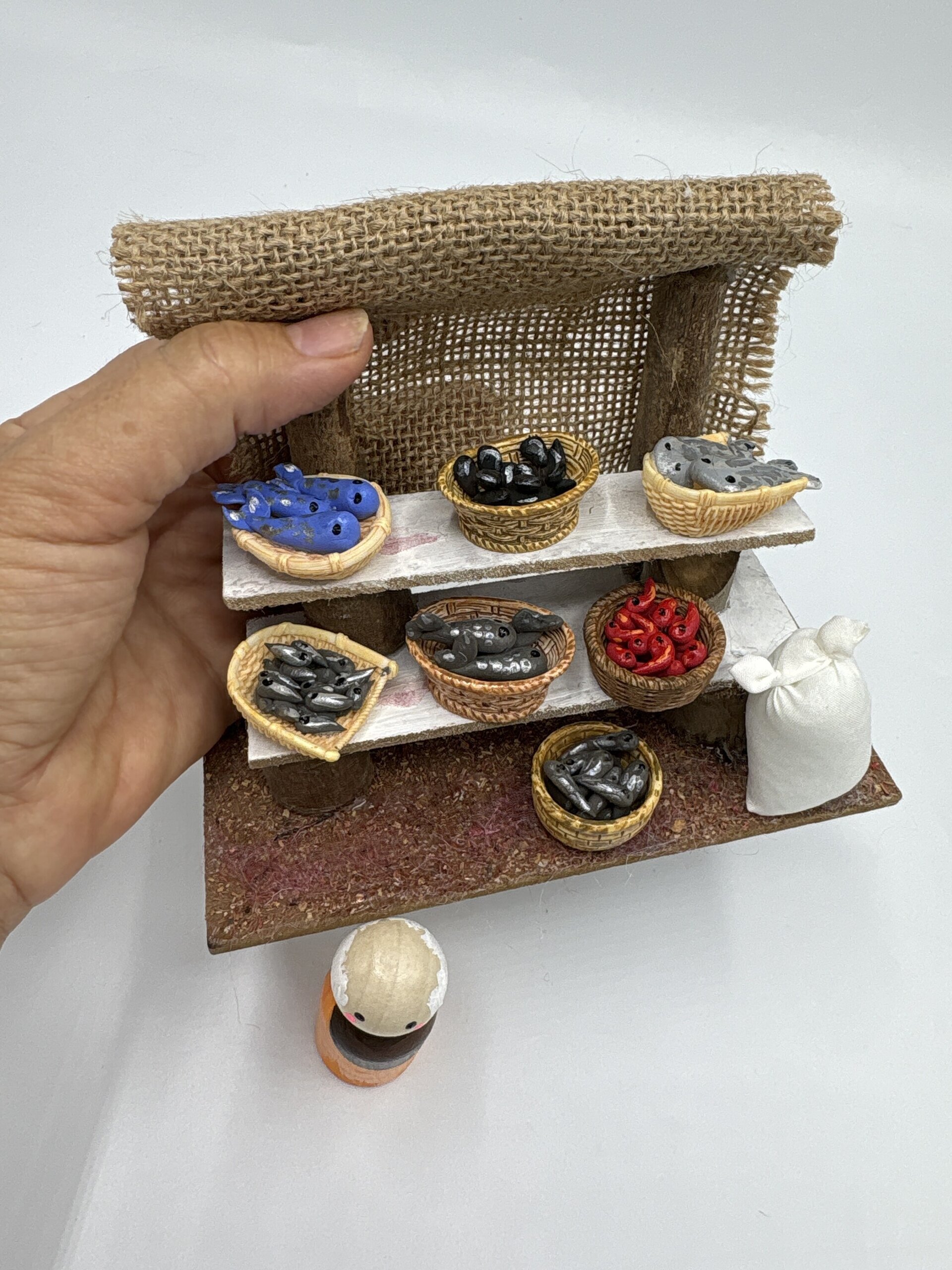 Pescadería en miniatura para pesebre - 5