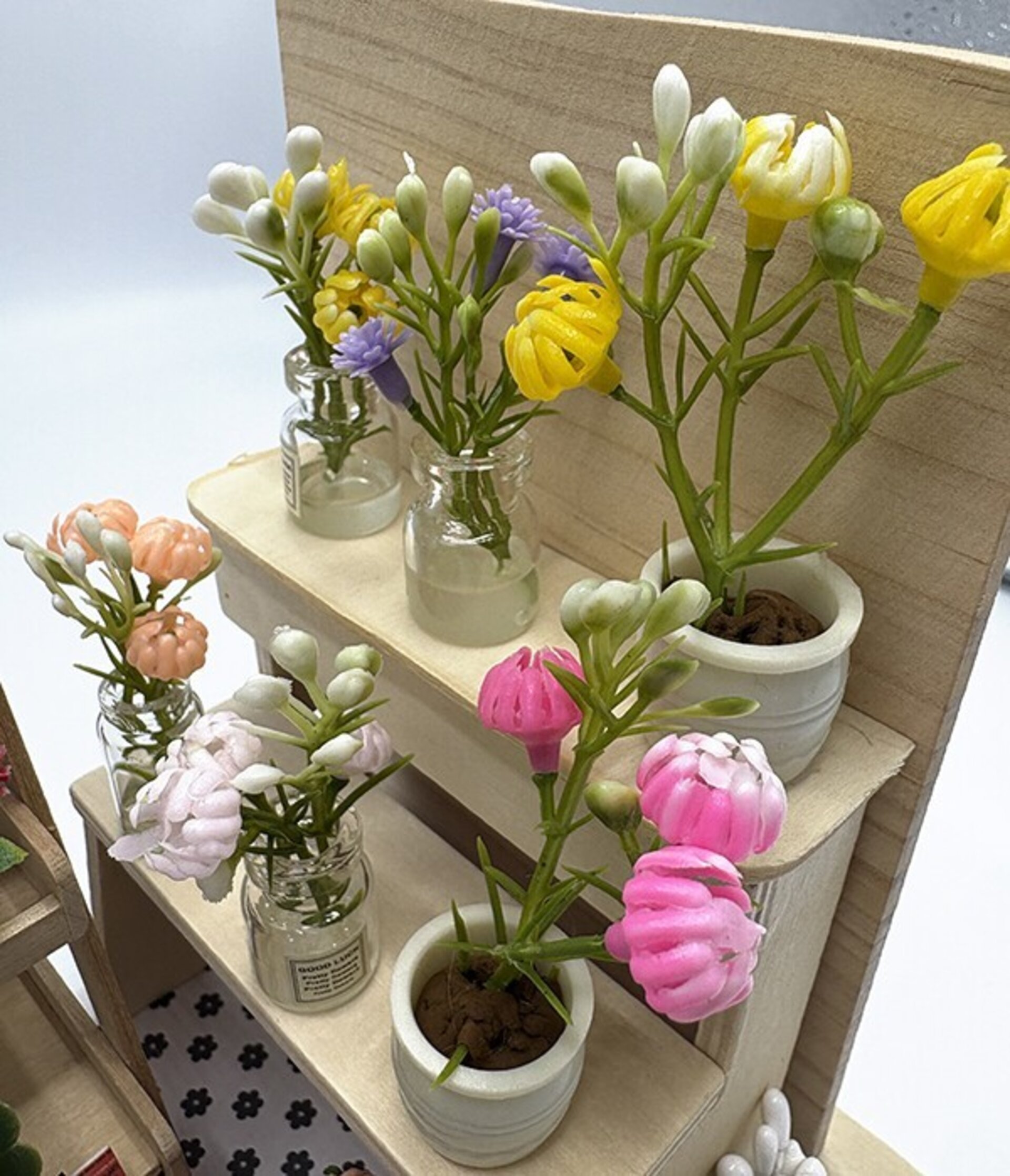 Mini Mundo Floristería de Madera | Tienda en Miniatura para Niños - 7