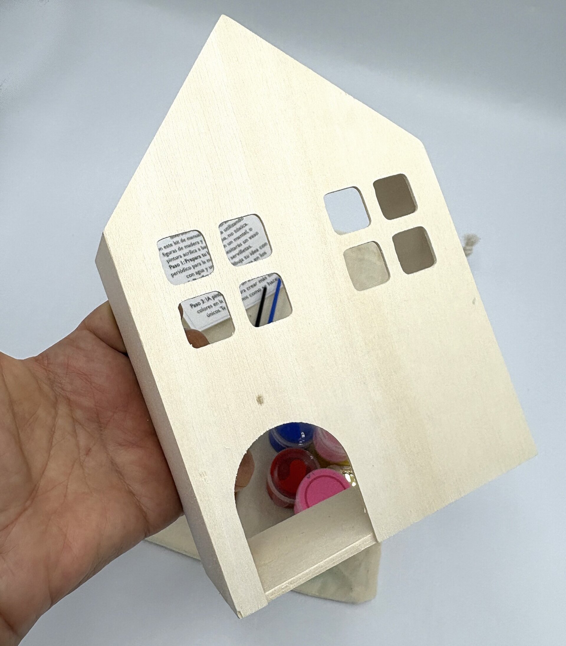 Kit manualidades Pinta tu Mini mundo - casita - 5