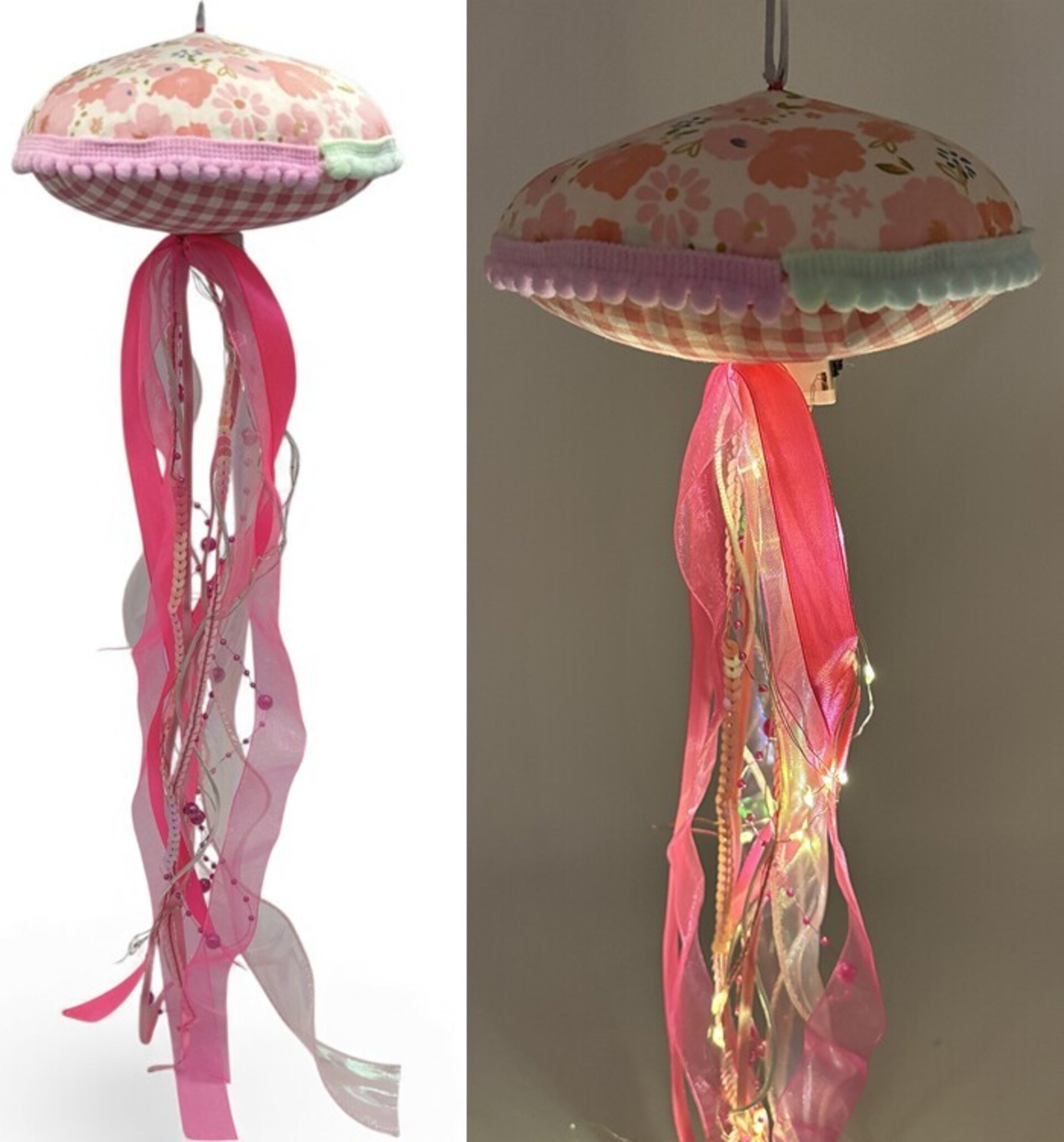 Medusas decorativas con luz LED hechas a mano – Punto de luz infantil - 9