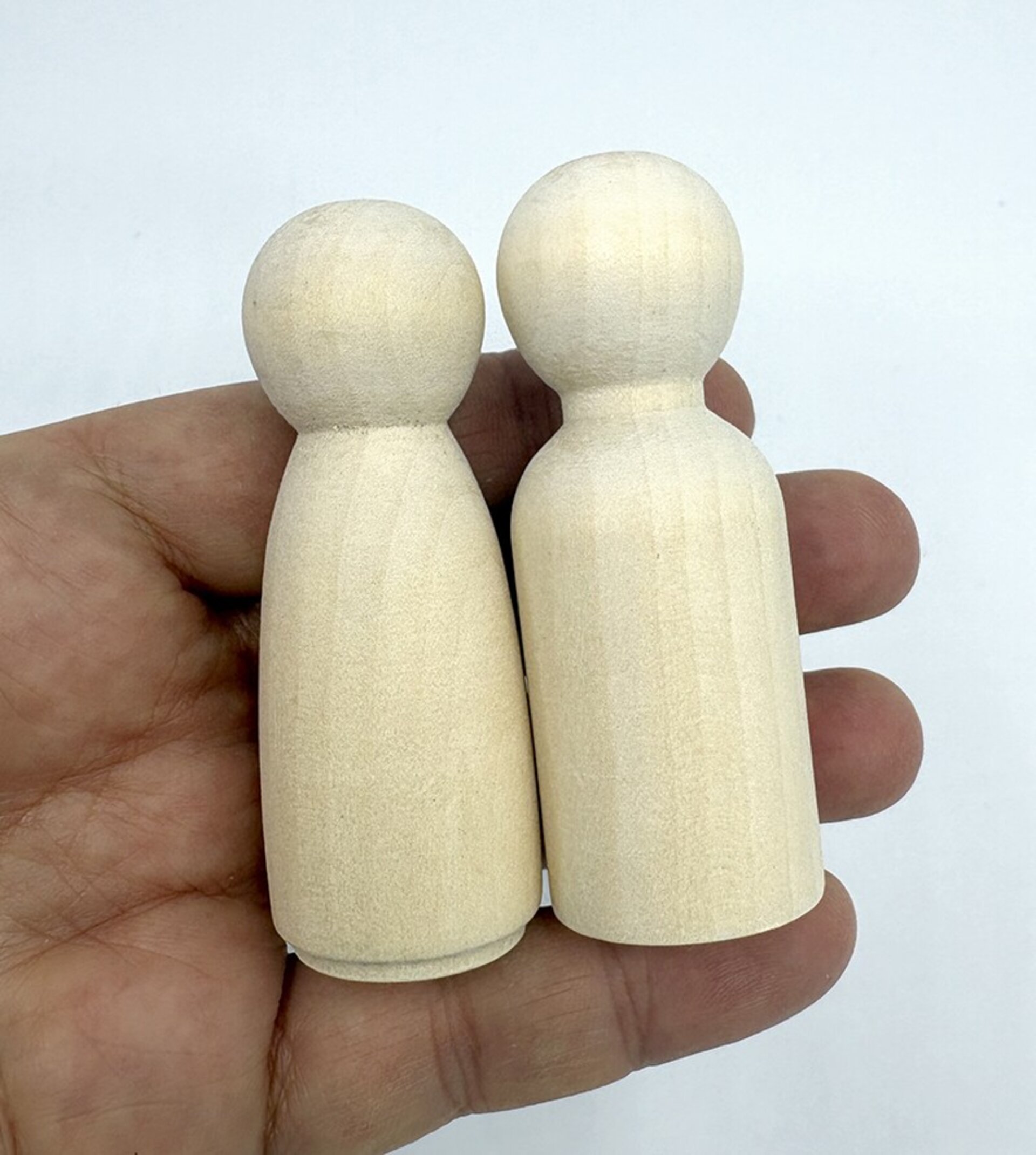 Pack de 2 figuras de madera de 6,5 cm sin pintar - Manualidades - 3