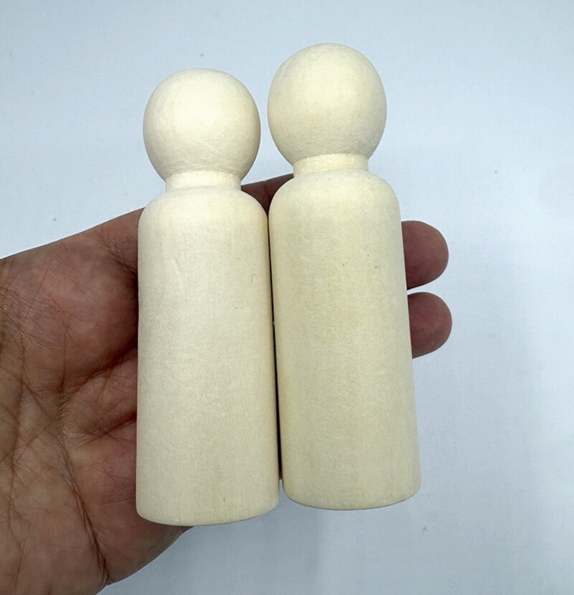 Pack de 2 figuras de madera de 9cm sin pintar - Manualidades - 3
