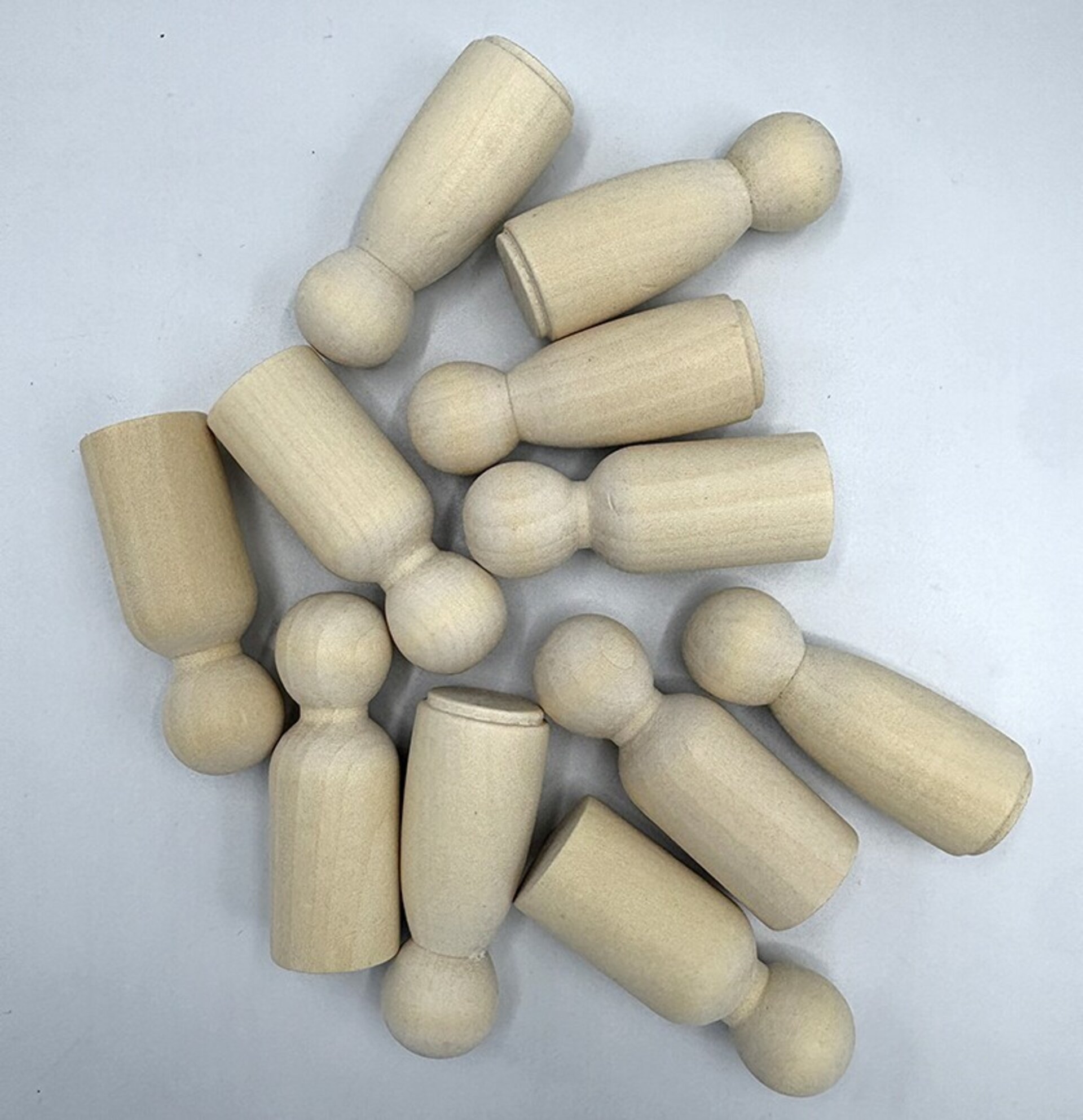 Pack de 2 figuras de madera de 6,5 cm sin pintar - Manualidades - 1