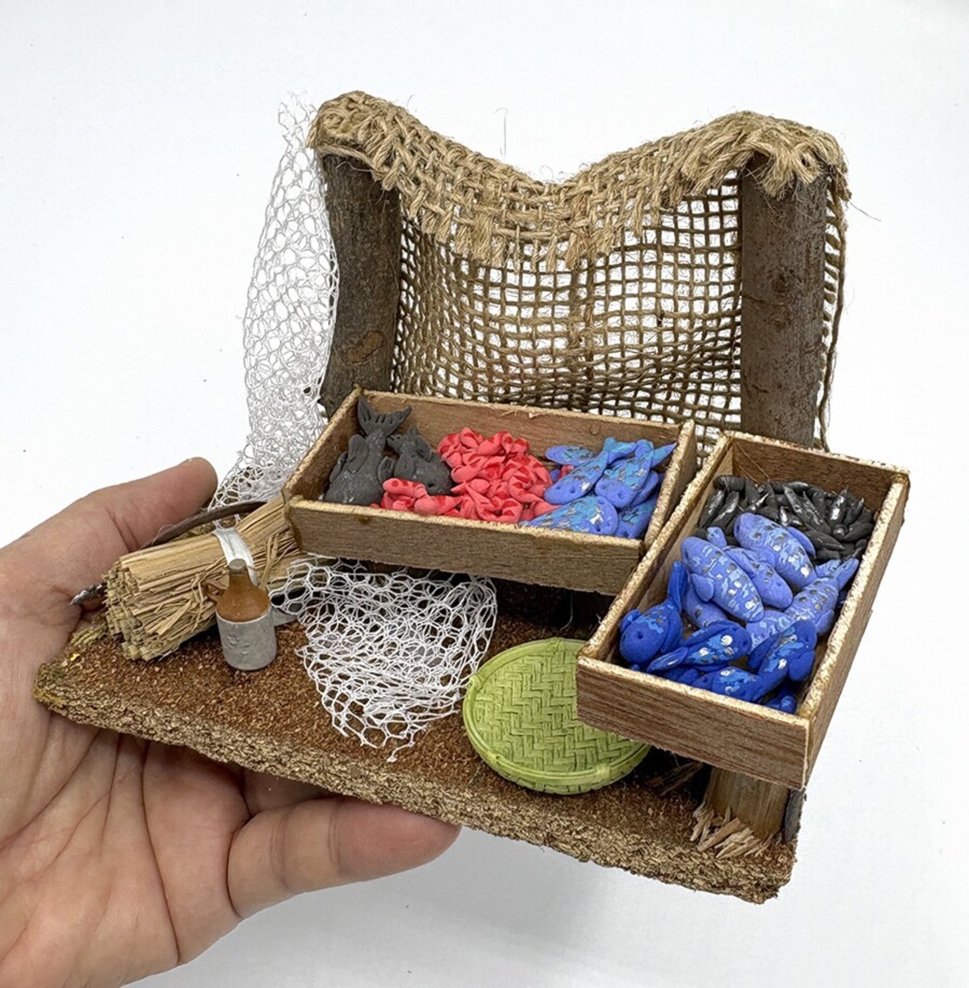 Pescadería en miniatura para pesebre - 4